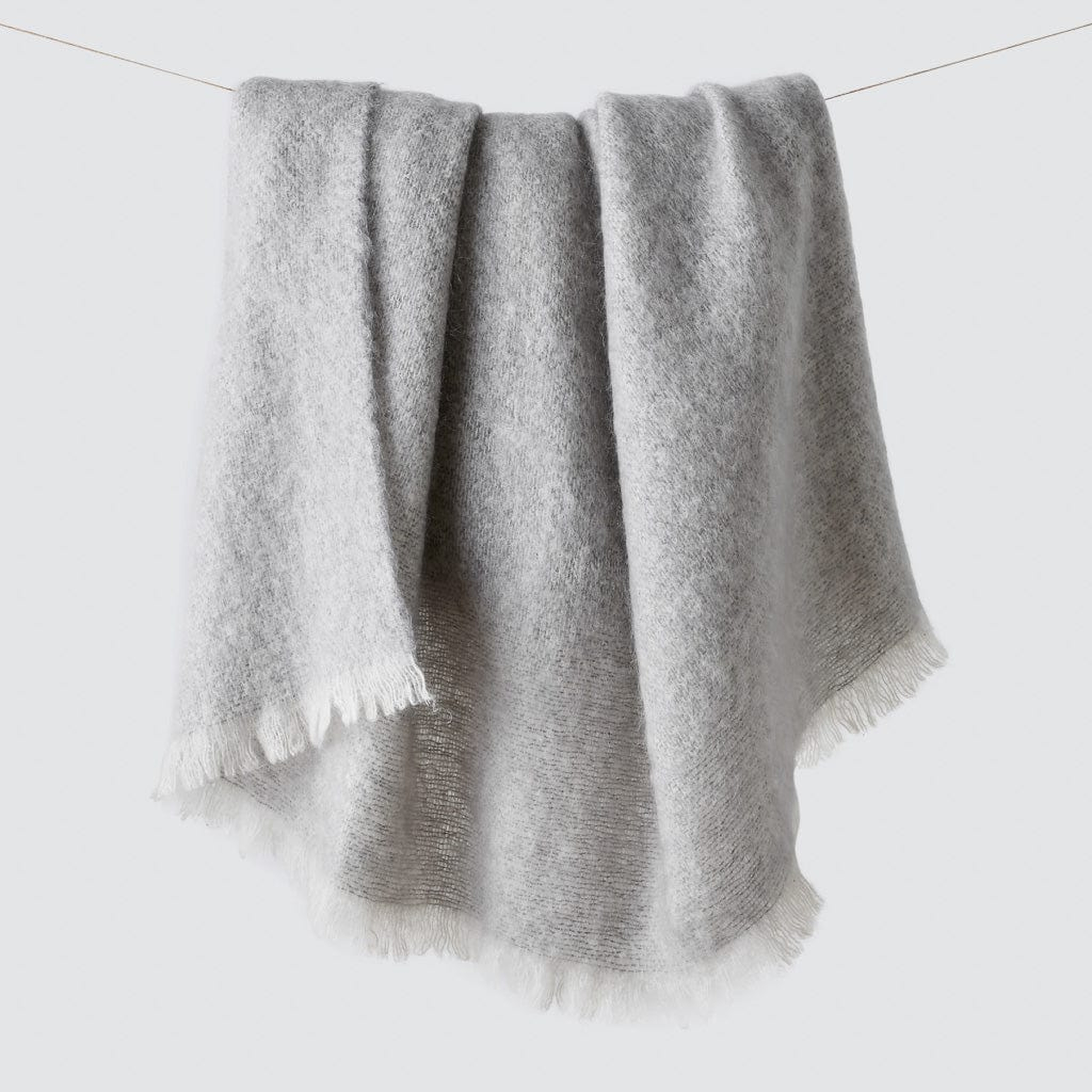 The Citizenry Rowan Mohair Throw | Grey - The Citizenry