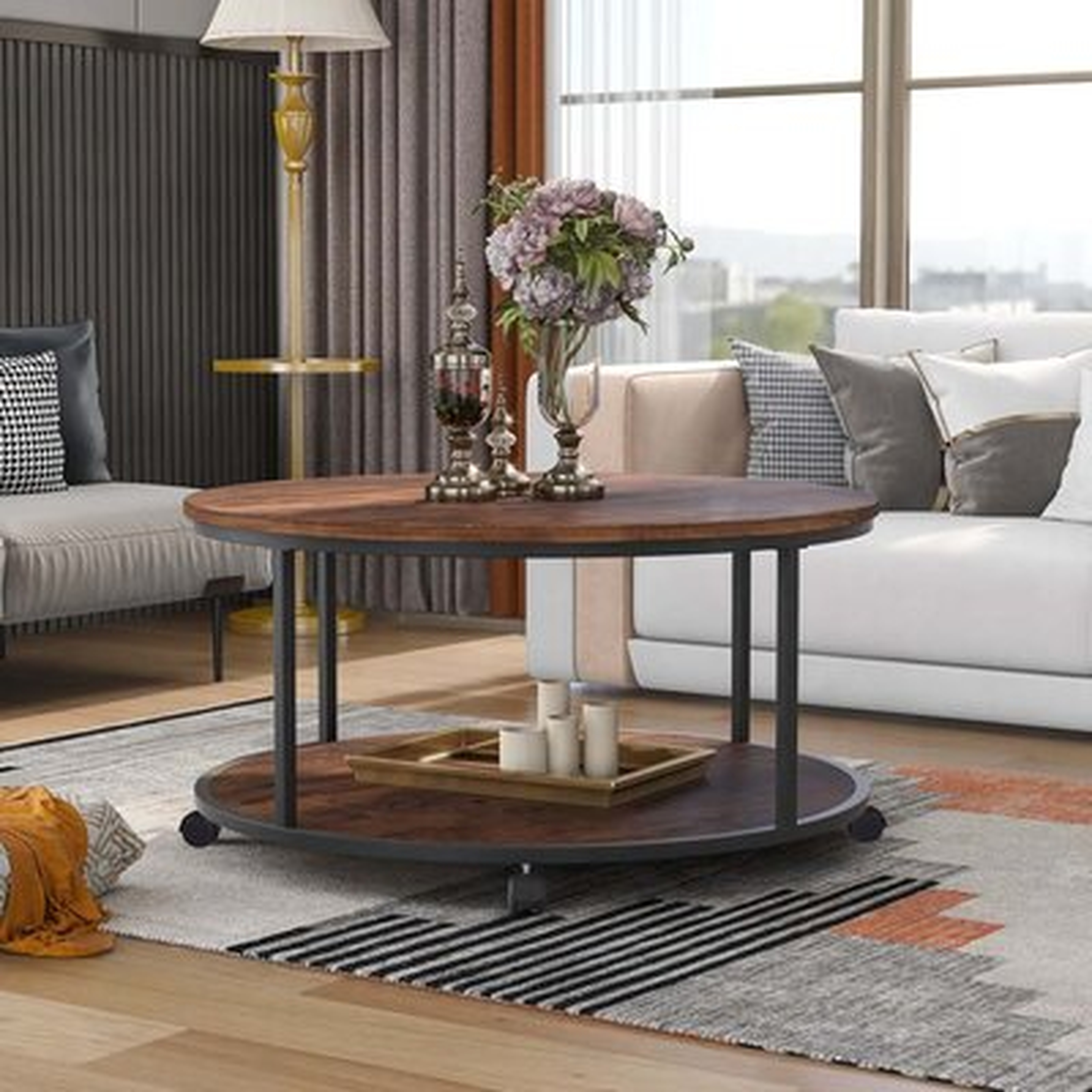 Current Wheel Coffee Table with Storage - Wayfair
