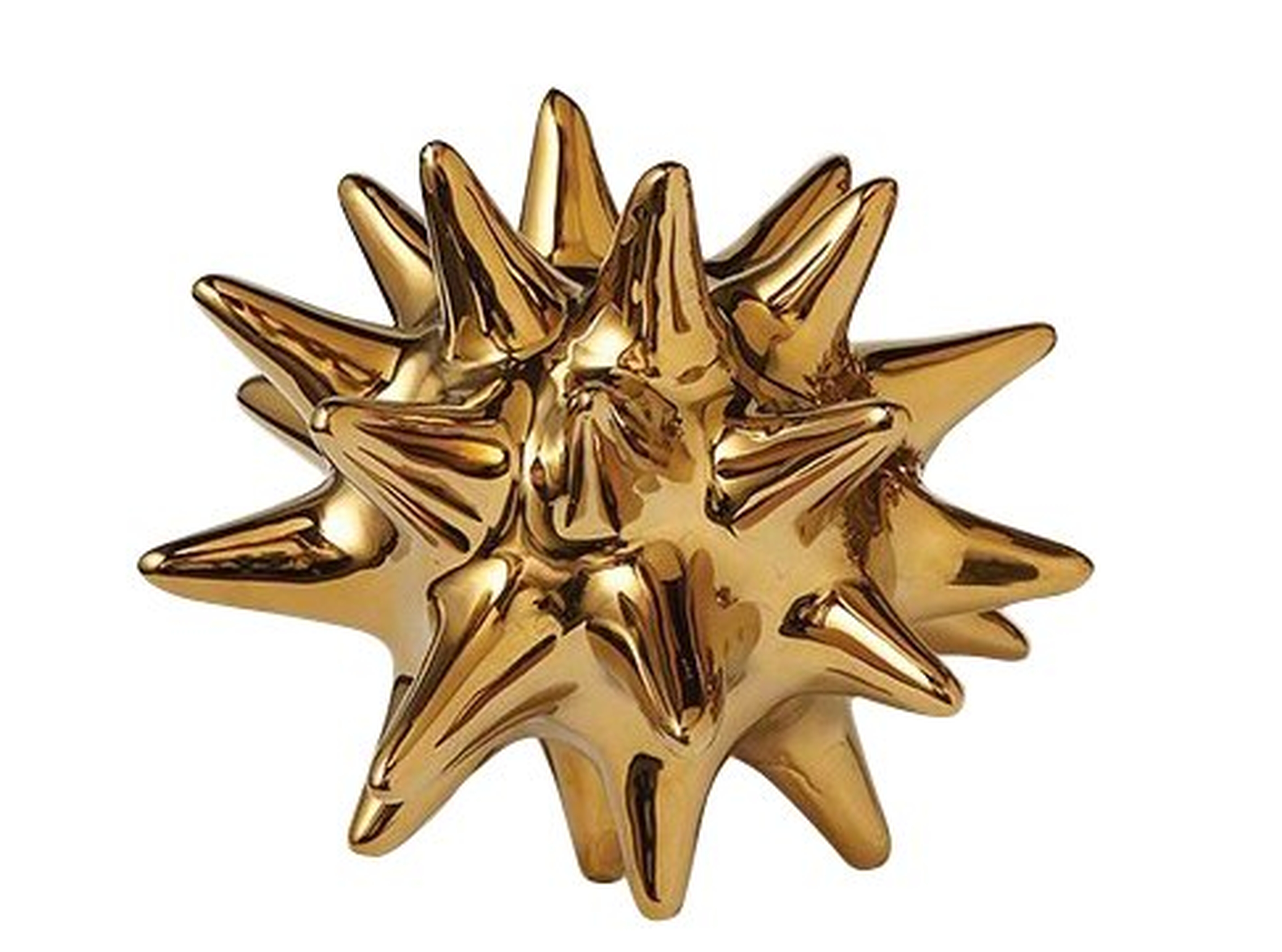 Global Views Urchin Shiny Gold Object Size: 5.5'' Diameter - Perigold