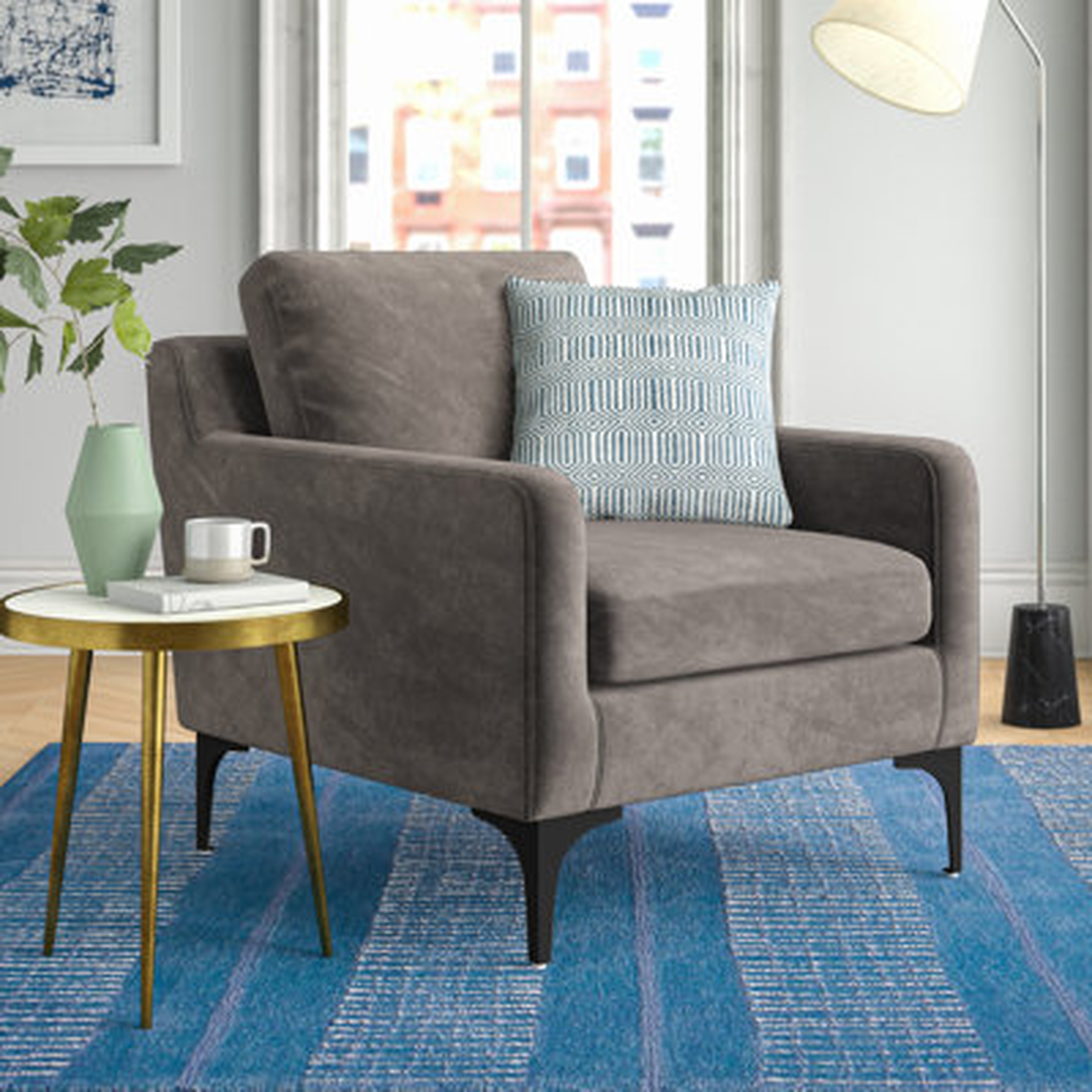 Jasper 30.7'' Wide Velvet Armchair - Wayfair