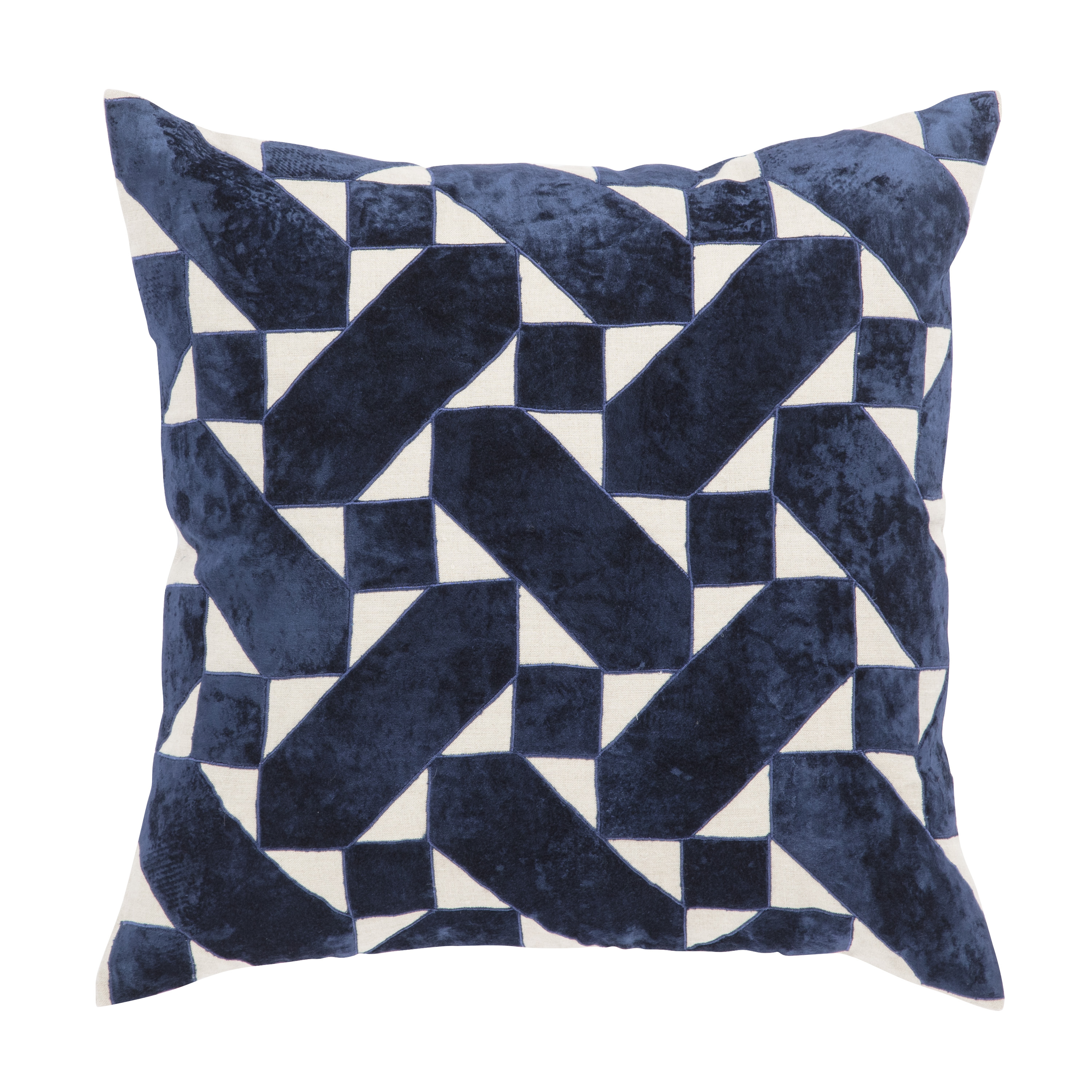 Design (US) Blue 22"X22" Pillow w/Poly fill - Collective Weavers