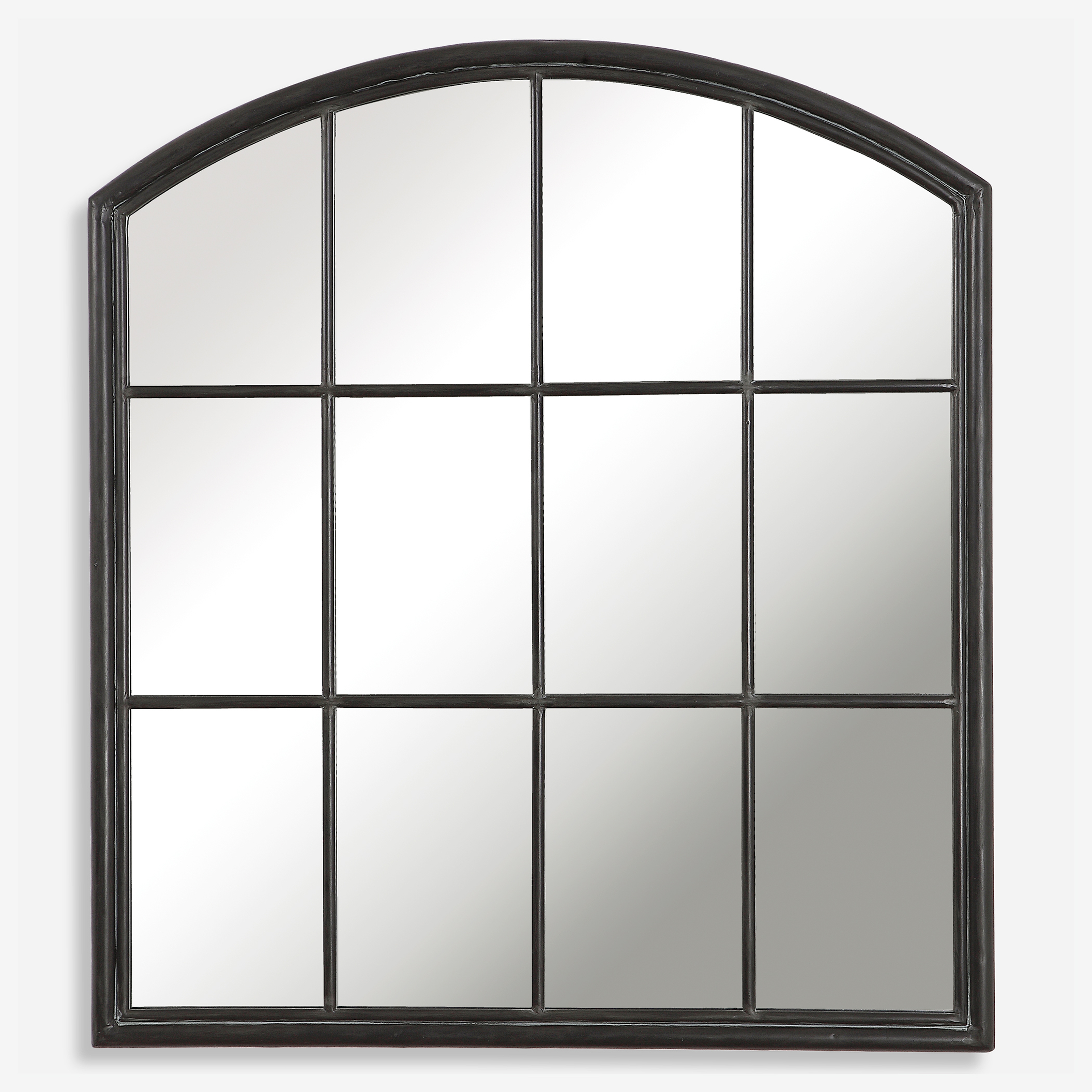 Lyda Aged Black Arch Mirror - Uttermost