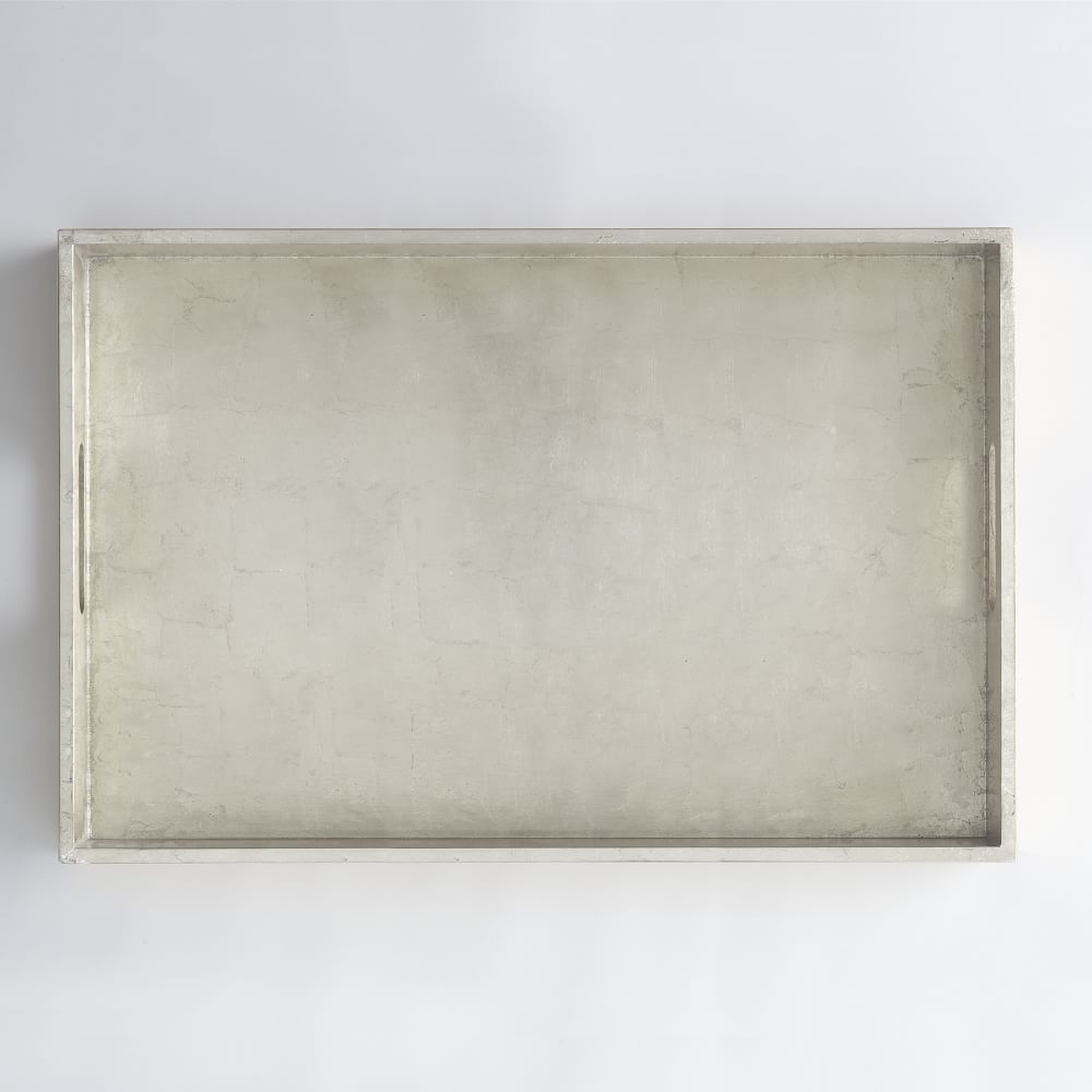Lacquer Wood Tray 18"x28", Silver - West Elm
