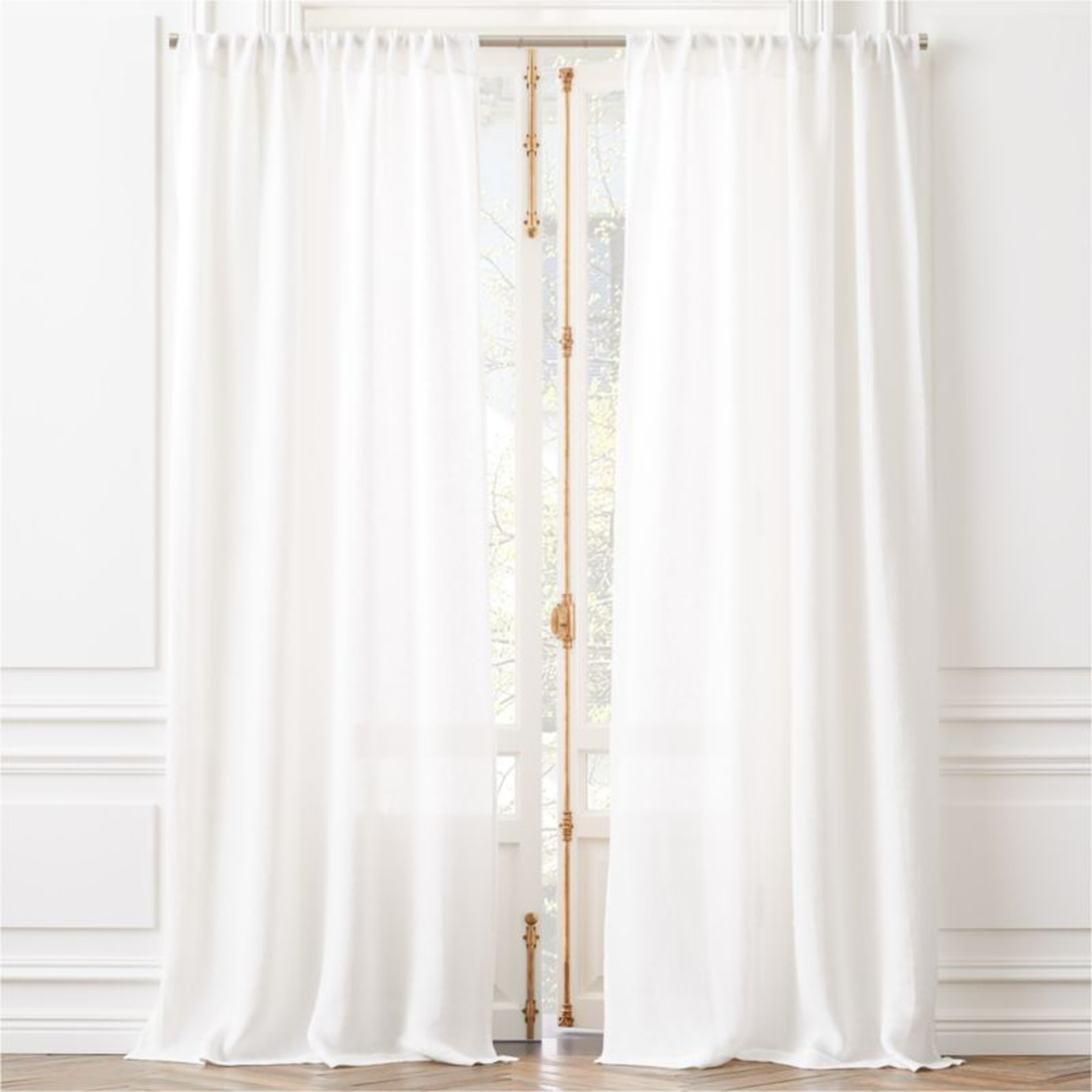 Hemp White Curtain Panel 48"x120" - CB2
