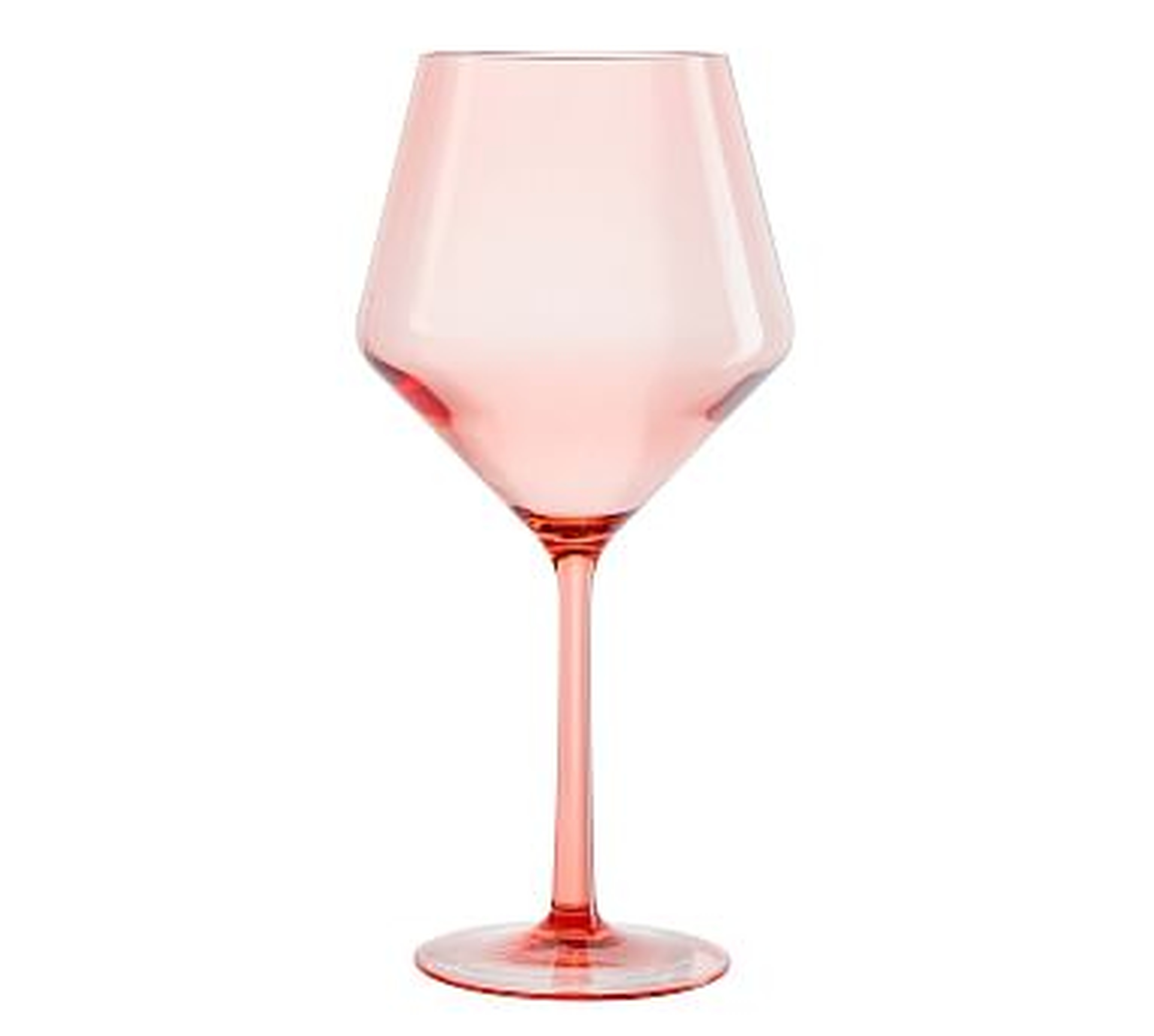 Happy Hour Stemmed Wine Glass, Set of 4 - Coral - Pottery Barn