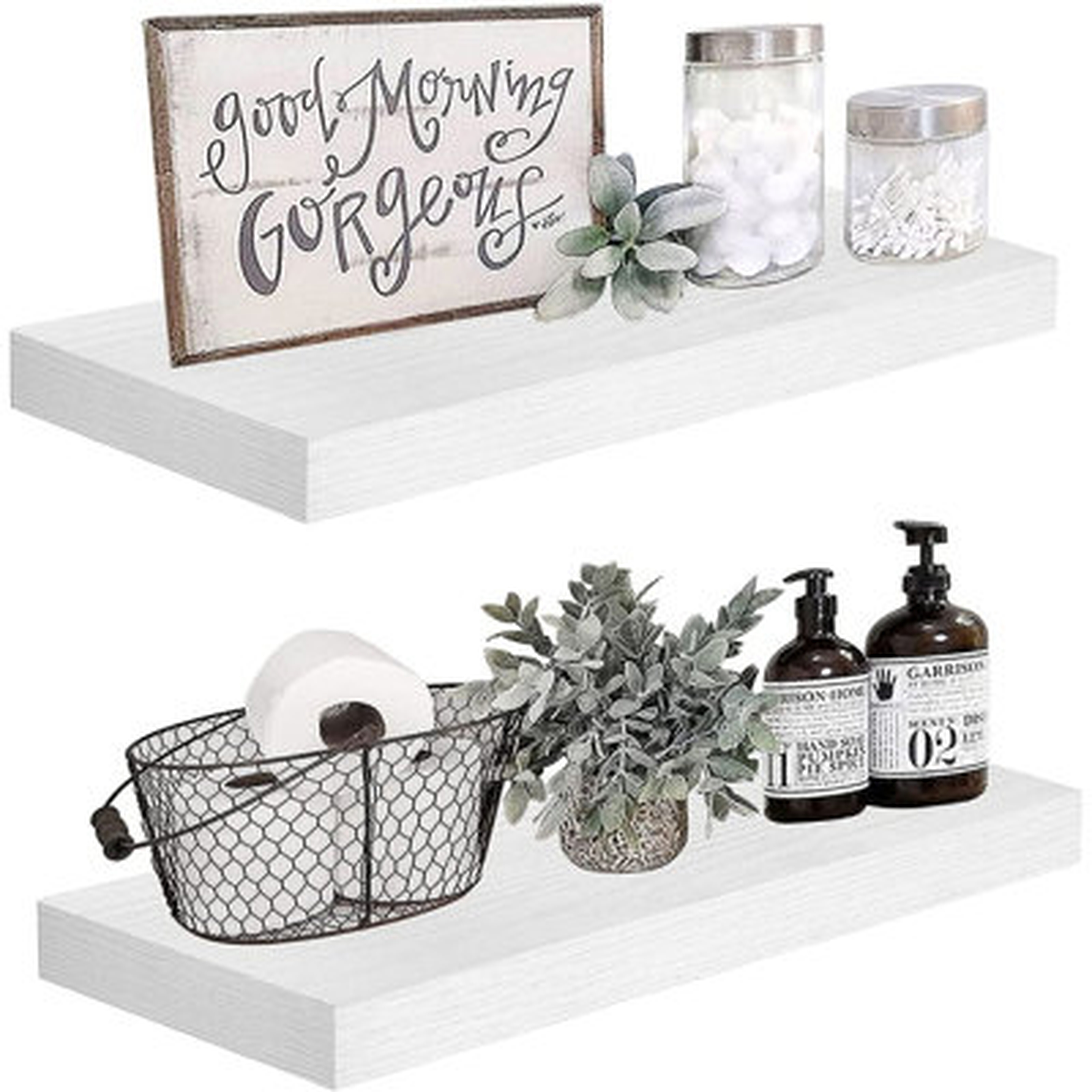 Floating Shelves Wall Shelves Bathroom Bedroom Kitchen Living Room Mounted Shelves 2 Sets Of Modern Shelves - Wayfair