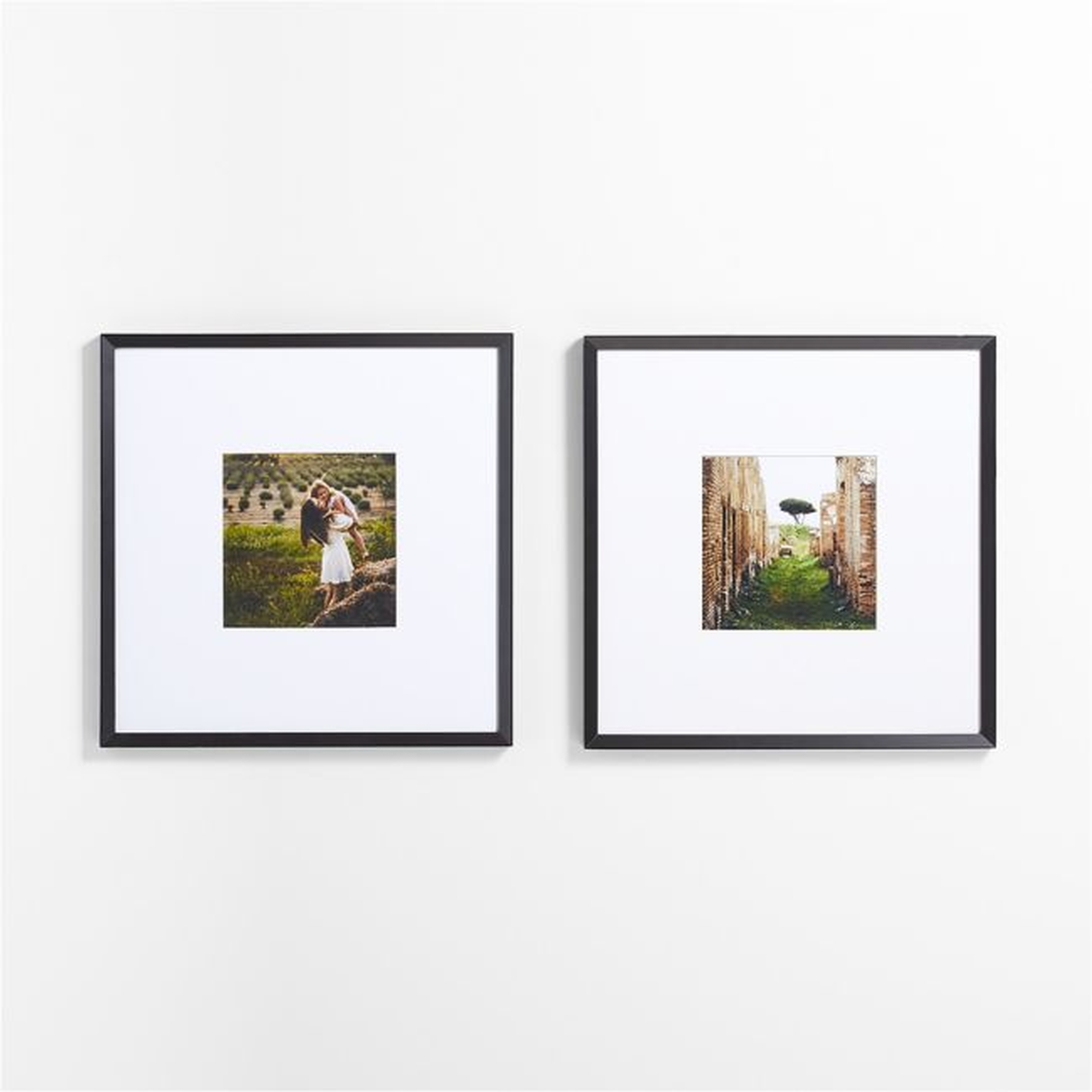 Icon Wood 2-Piece Black 11x11 Gallery Wall Frame Set - Crate and Barrel
