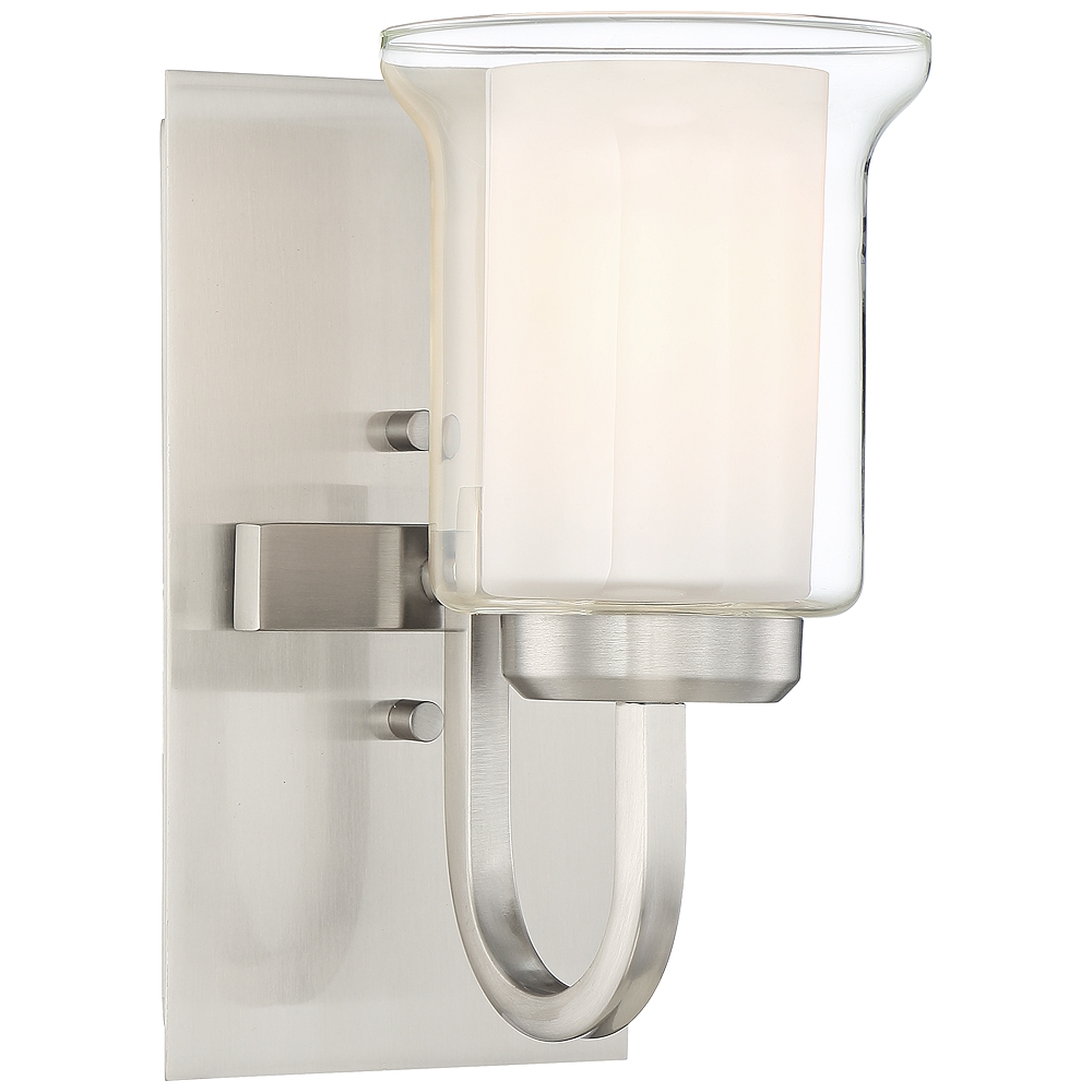Possini Euro Wallford 10" High Brushed Nickel Wall Sconce - Style # 78W30 - Lamps Plus