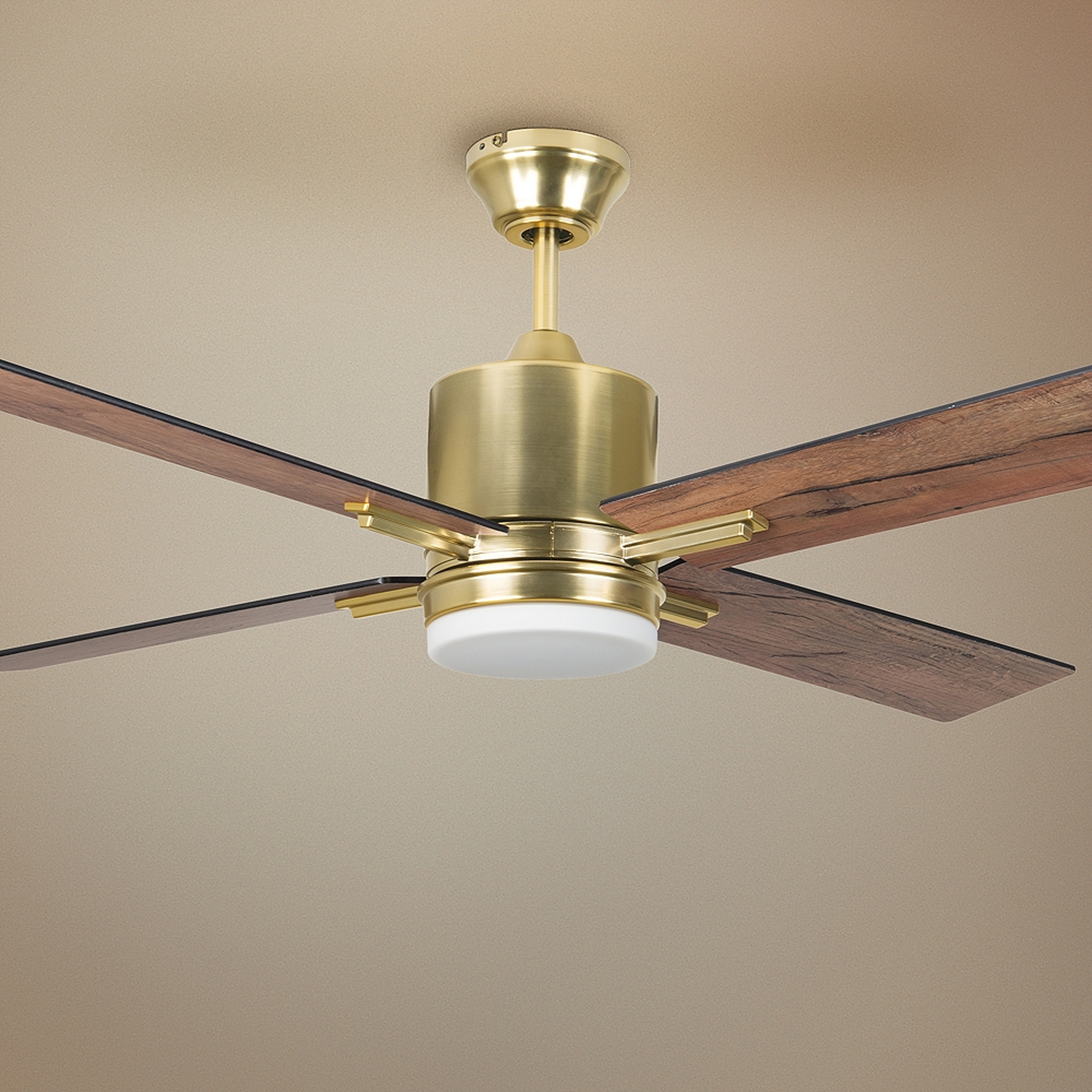 52" Craftmade Teana Satin Brass LED Ceiling Fan - Style # 74R08 - Lamps Plus