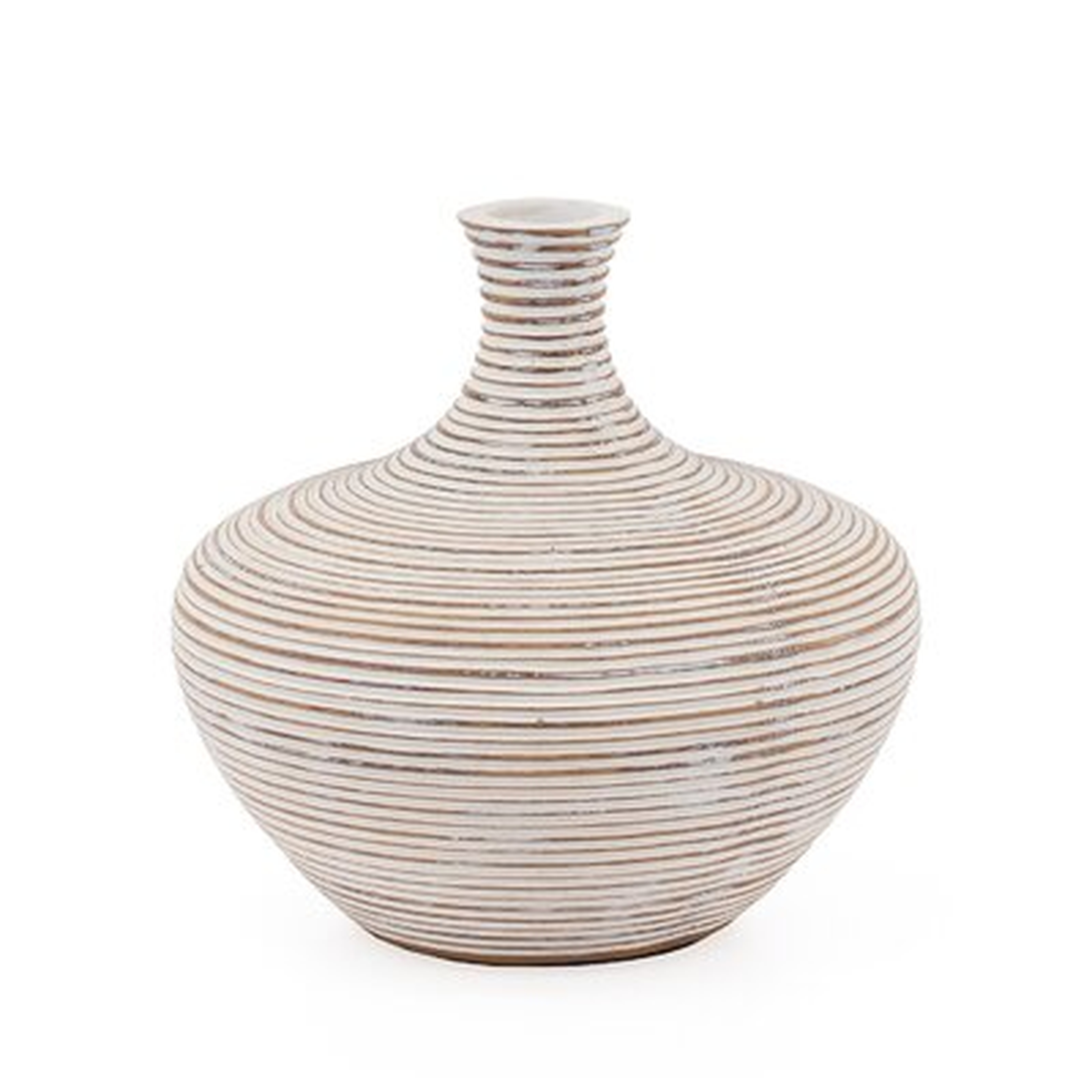 Palomo Ribbed Resin Bulb Table Vase - Wayfair