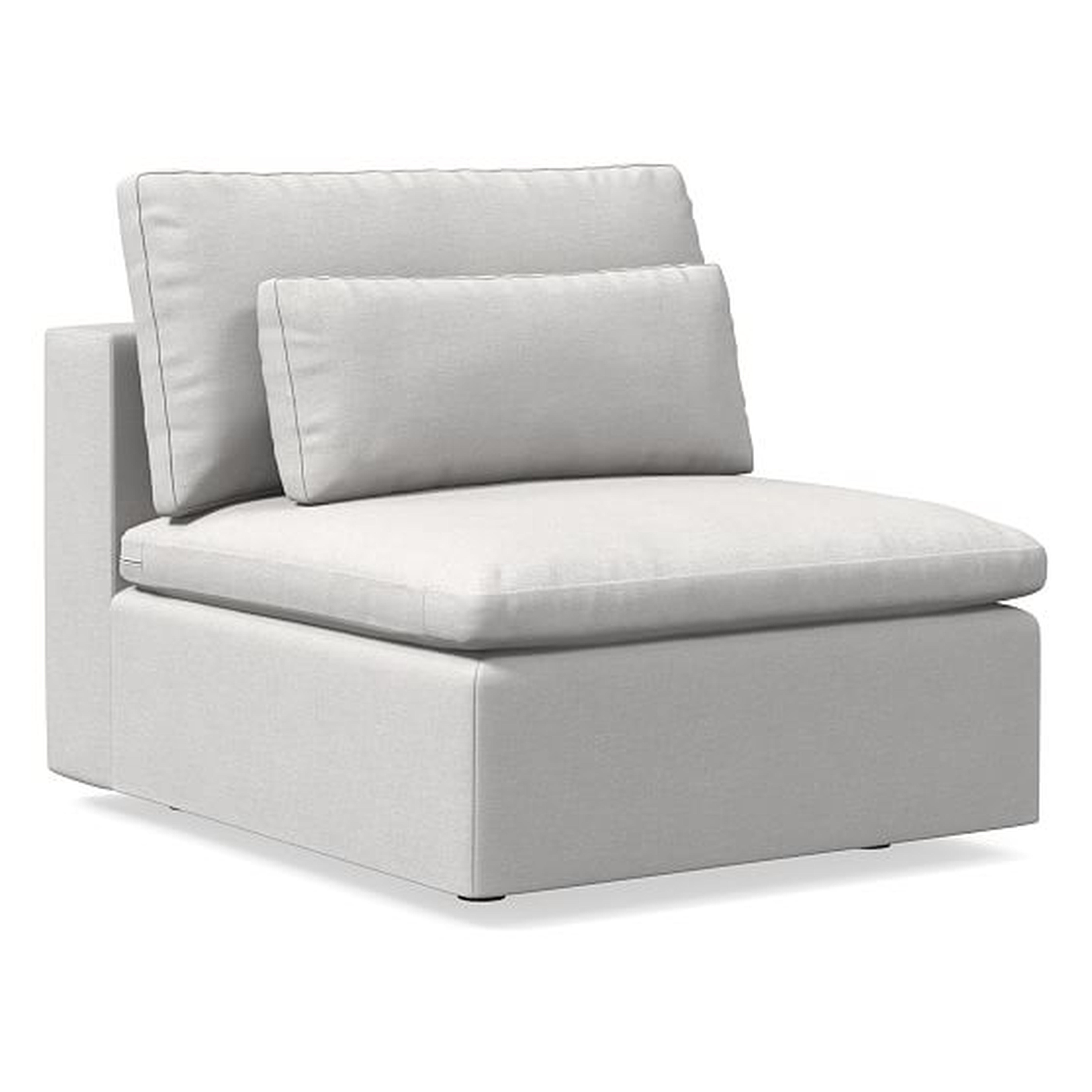 Harmony Modular Armless Single, Down, Eco Weave, Oyster, Concealed Supports - West Elm