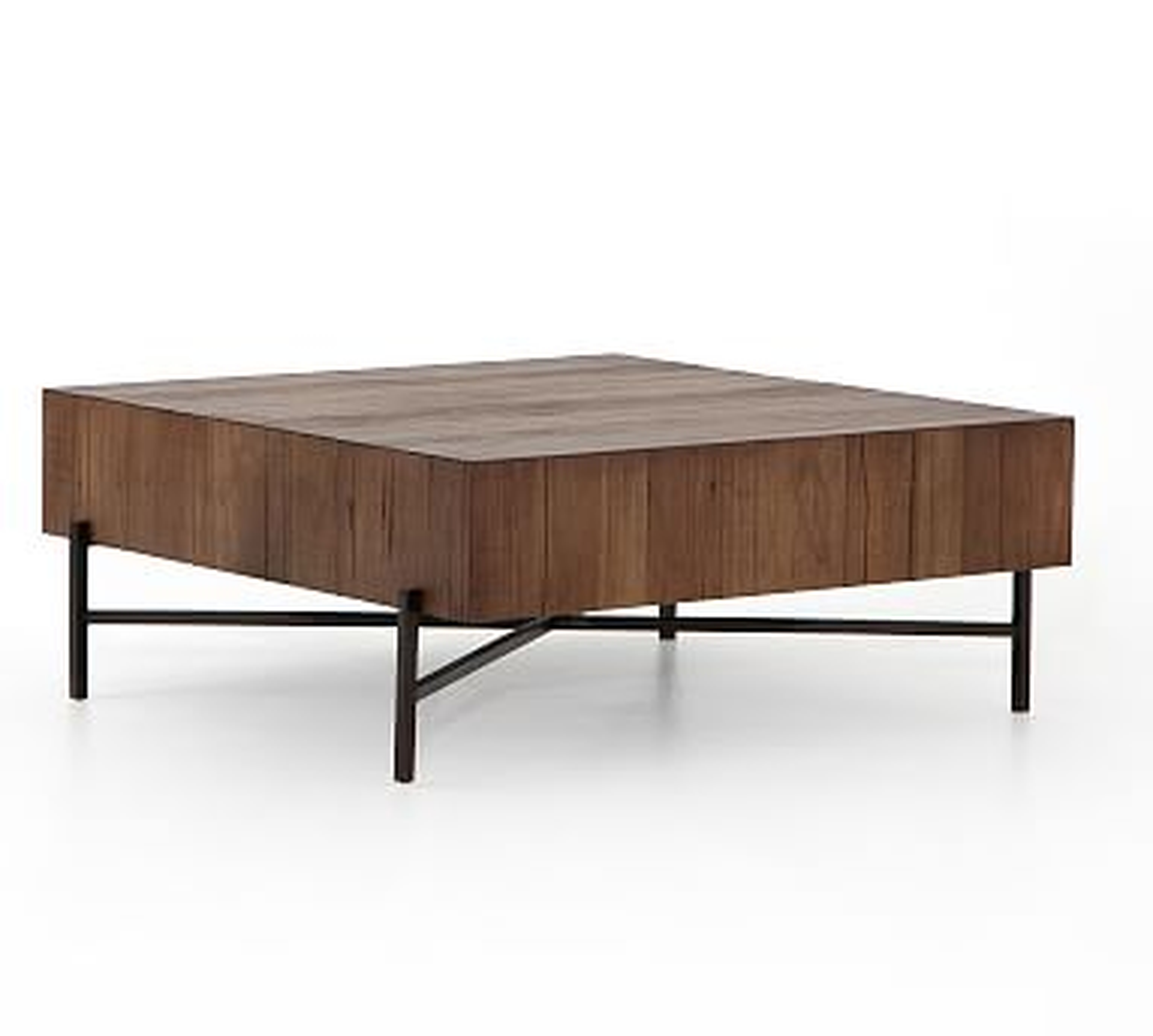 Fargo Square Coffee Table, Natural Brown - Pottery Barn