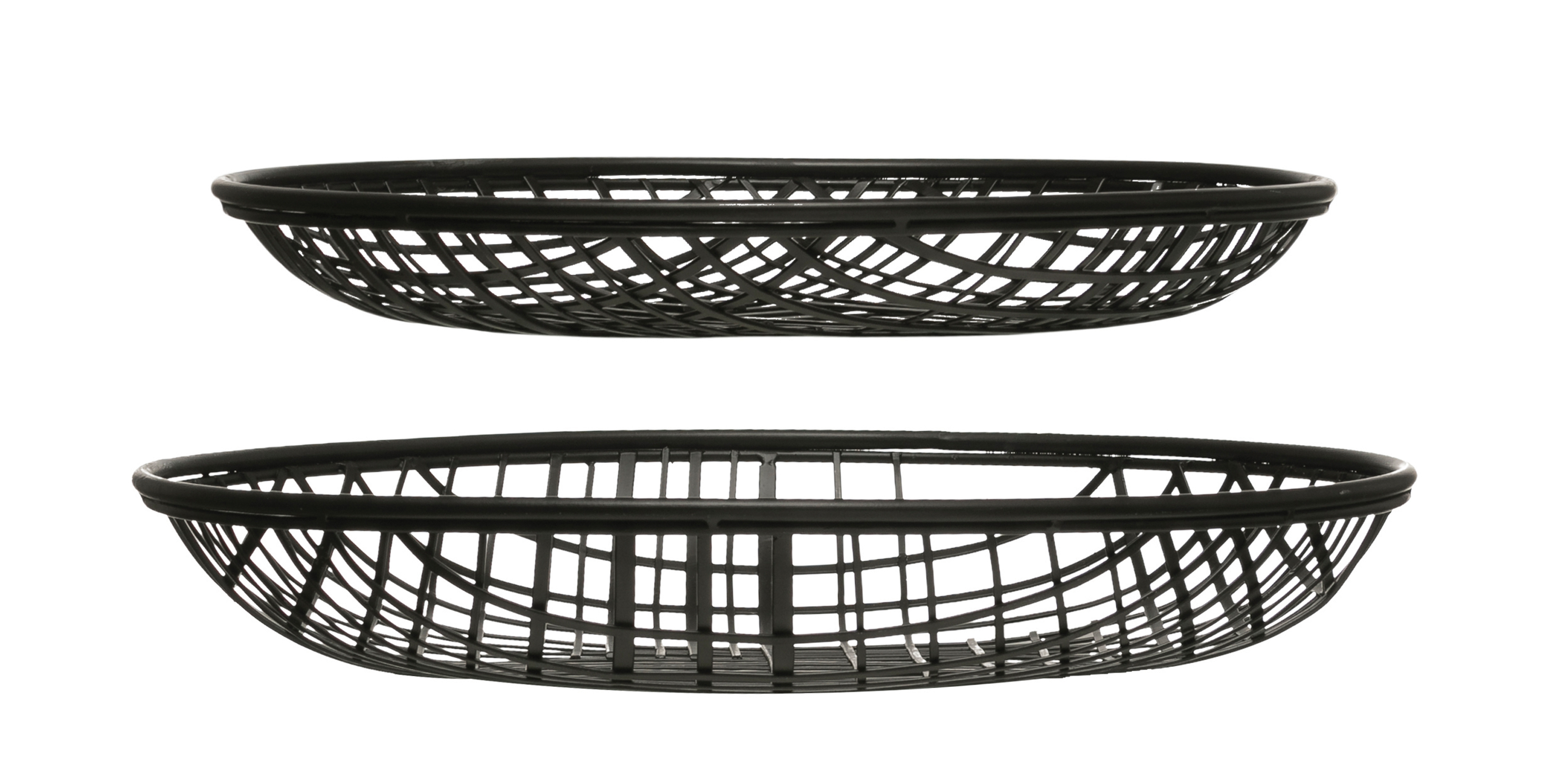 14" & 16" Round Decorative Metal Wire Baskets (Set of 2 Sizes) - Moss & Wilder