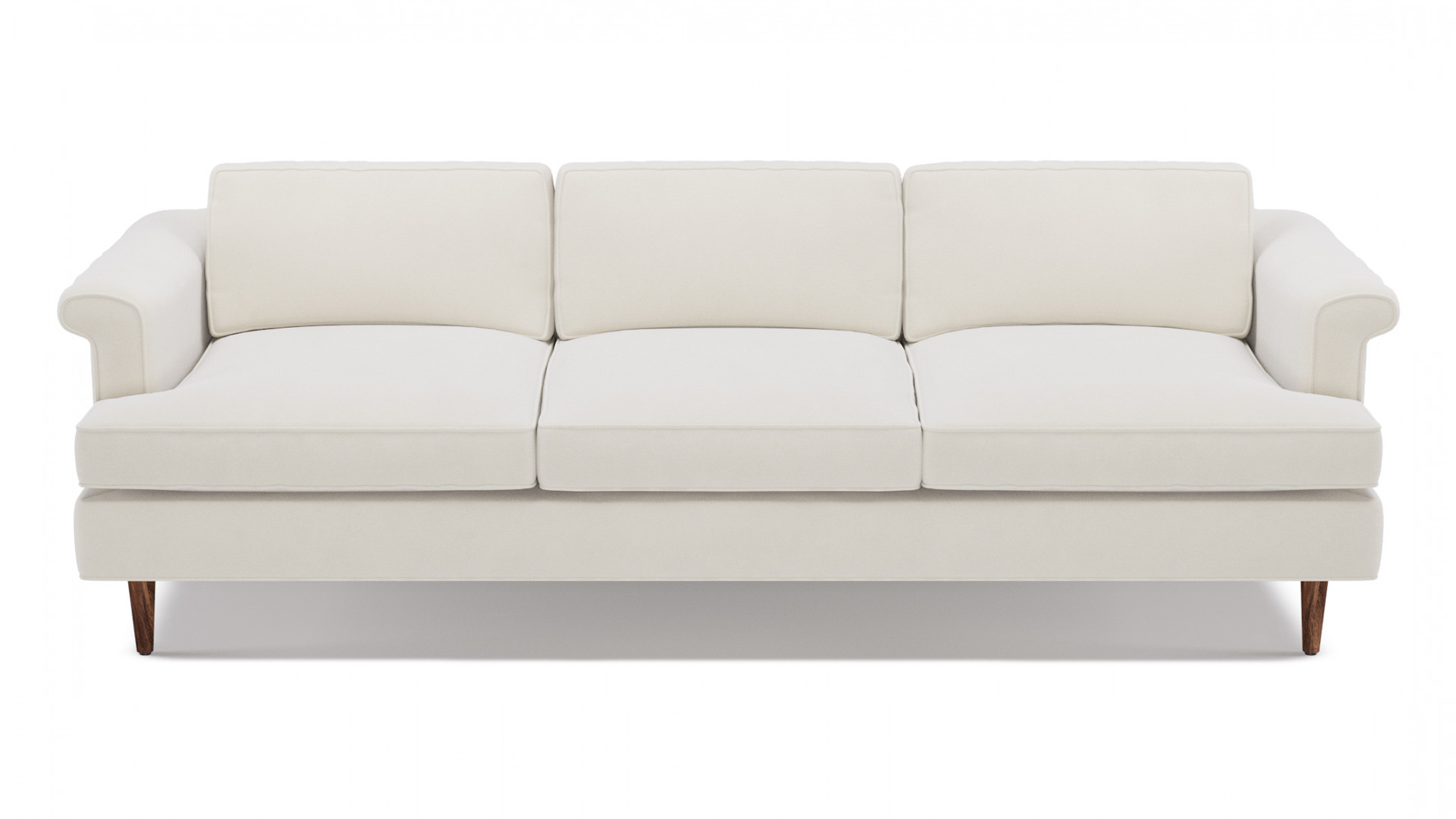 Mid-Century Sofa | White Velvet - The Inside