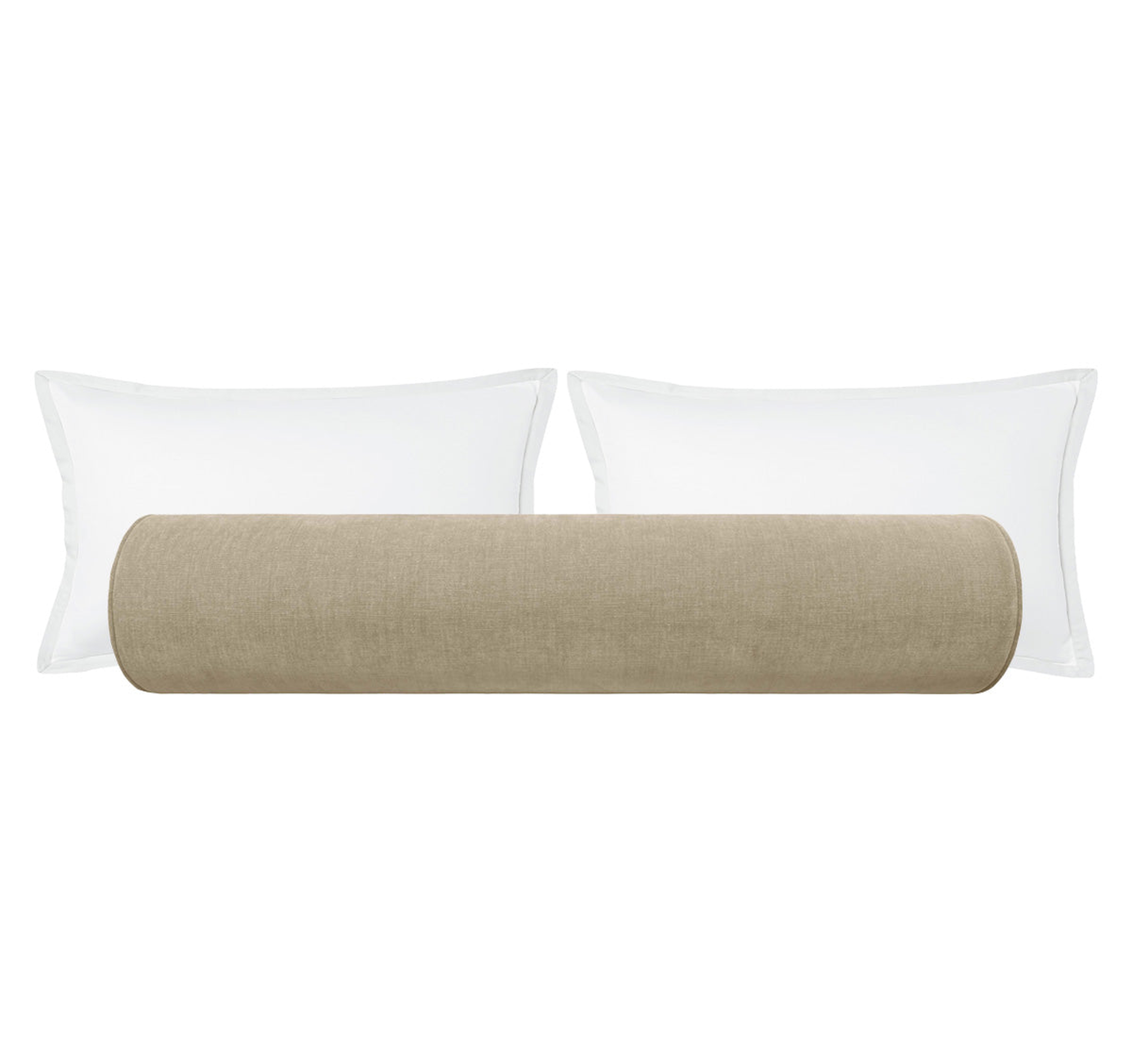 THE BOLSTER :: SIGNATURE CHENILLE // STONE - KING // 9" X 48" - Little Design Company