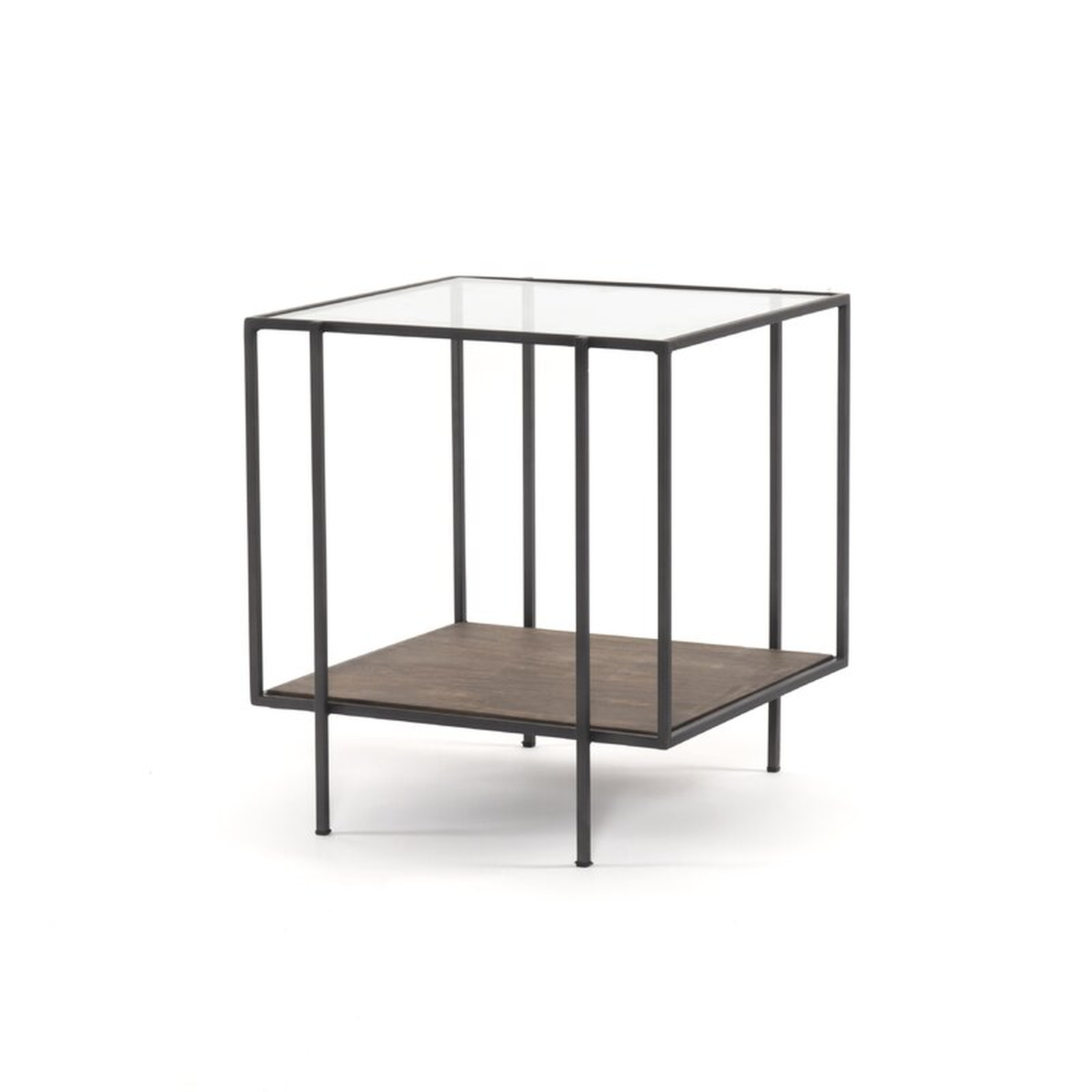 Four Hands Henfield Glass Top End Table Storage - Perigold