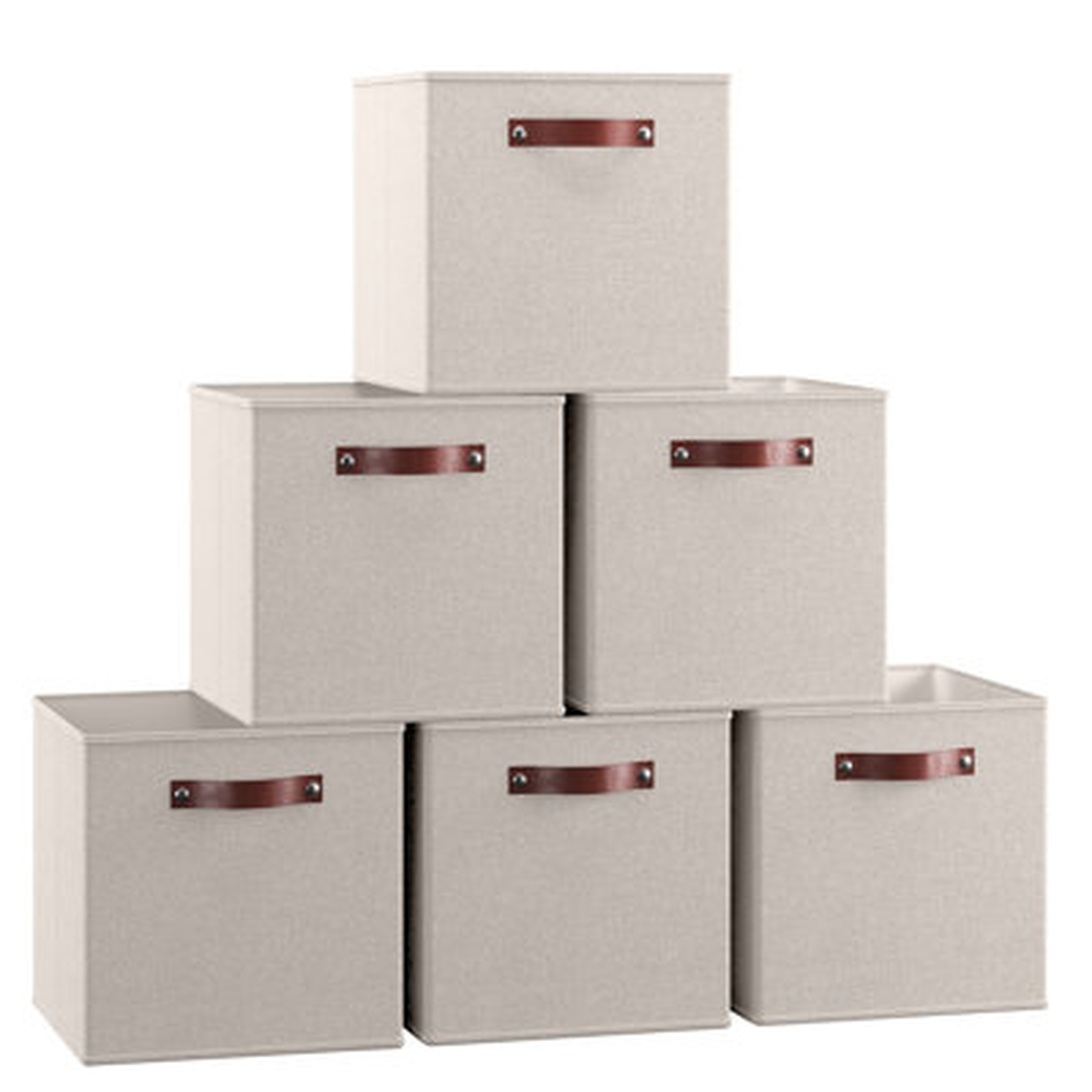 Ebern Designs Fabric Bin (Set of 6) - Wayfair