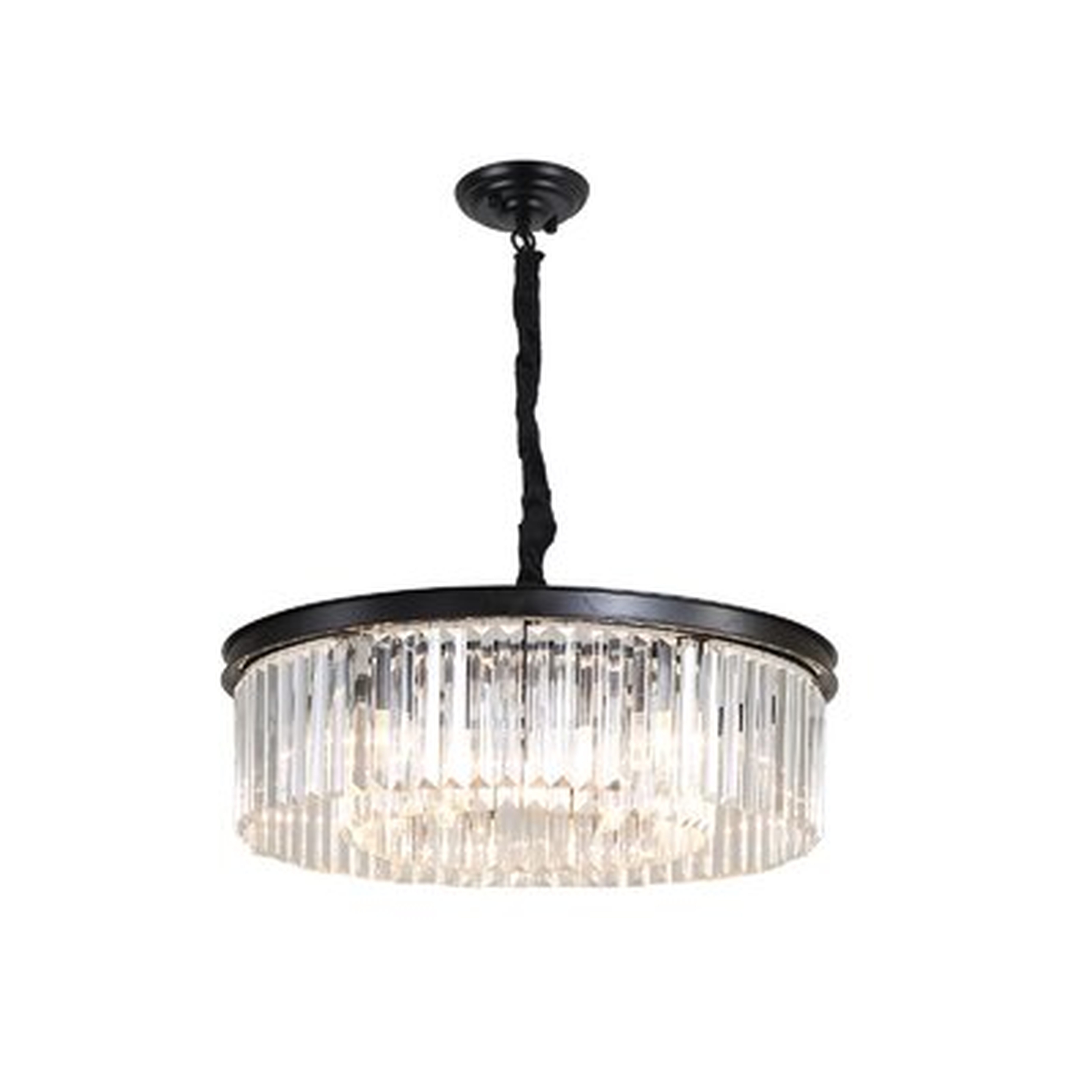 39'' Adjustable Chain Recessed Chandelier ( 8 Lights ), Modern Style, 60W LED Crystal Chandelier, Suitable For Living Room, Kitchen, Island (Not Including 8 E12 Bulbs) - Wayfair