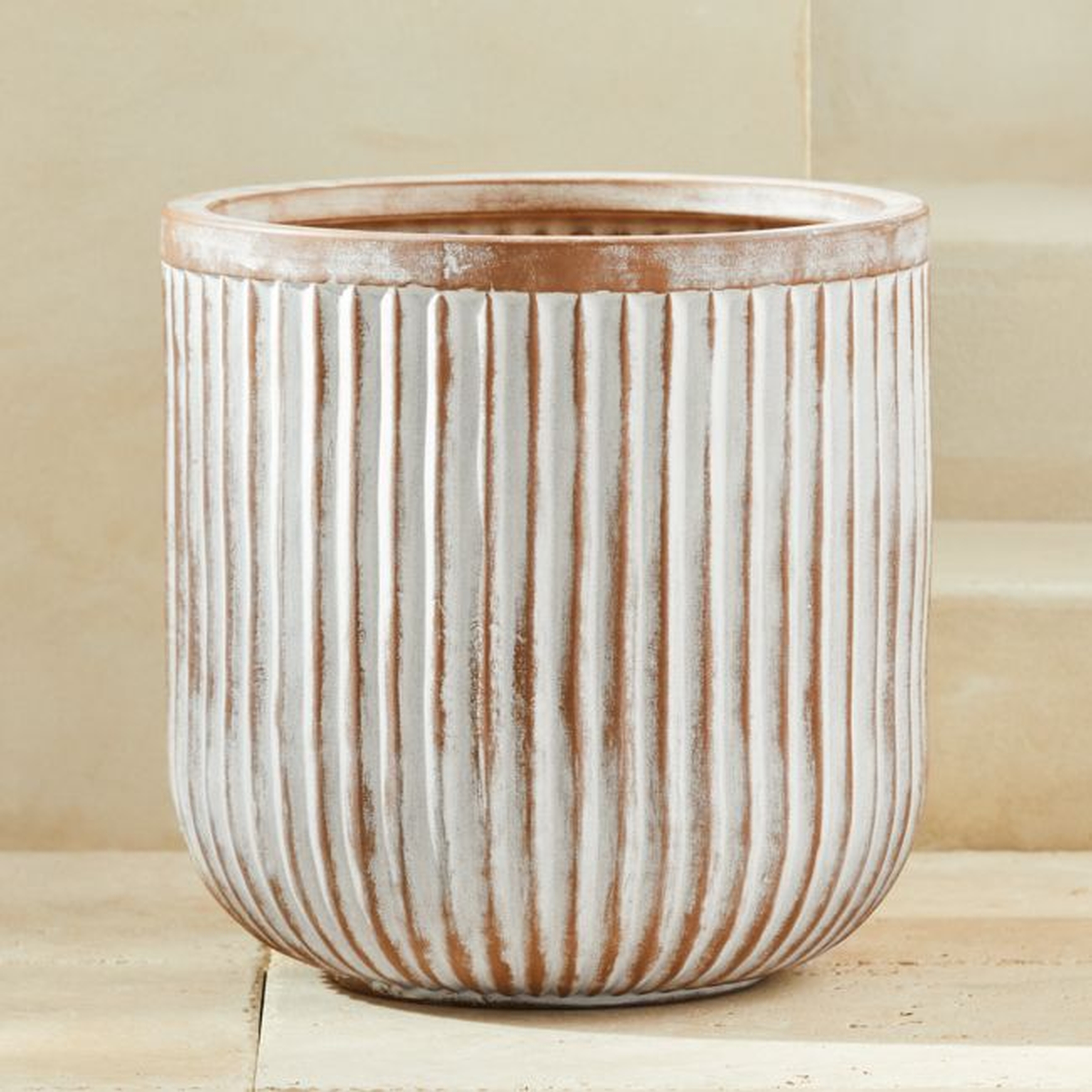 Caio Fluted Planter Large - CB2