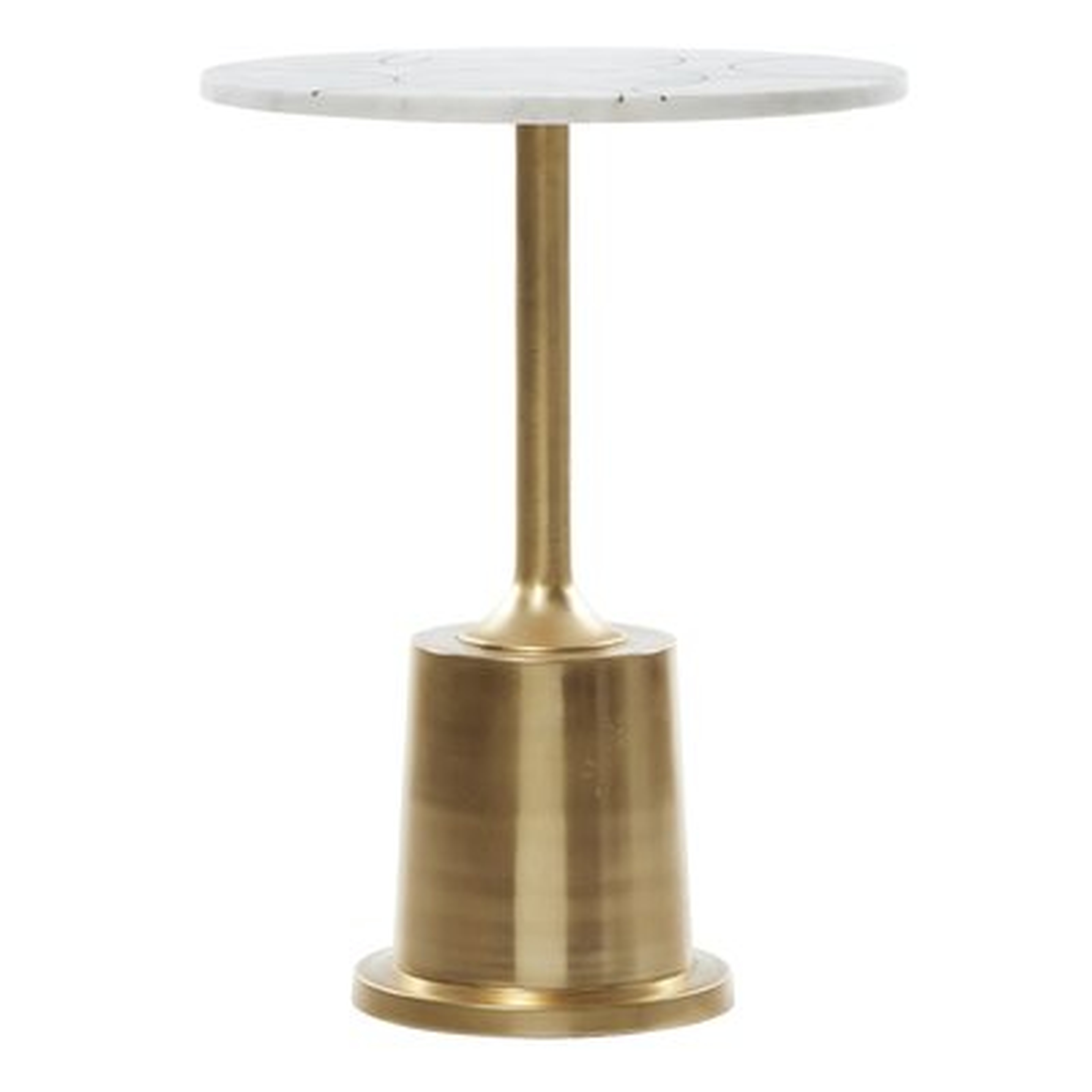 Tarver Marble Top Pedestal End Table - Wayfair