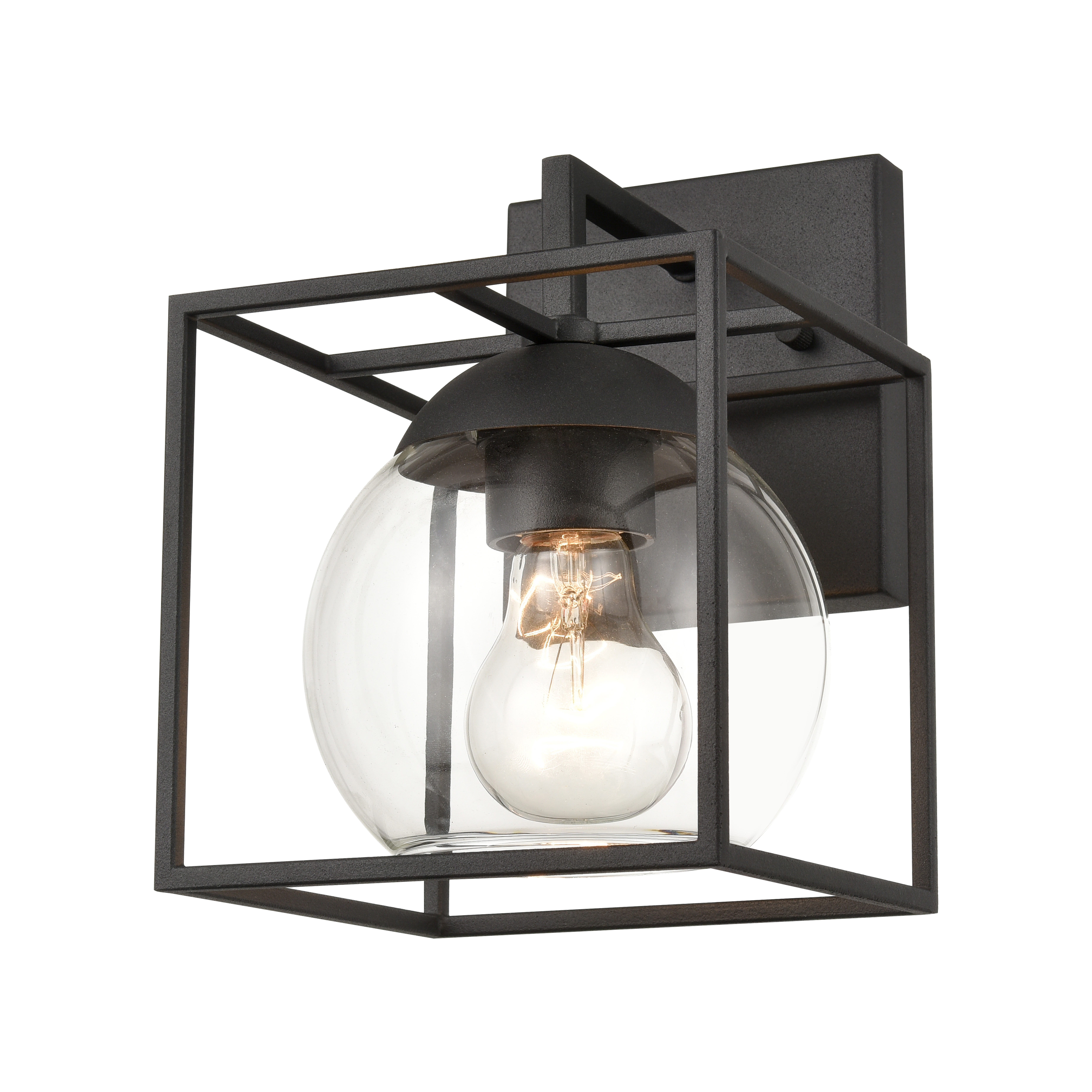Cubed 9'' High 1-Light Outdoor Sconce - Charcoal - Elk Home