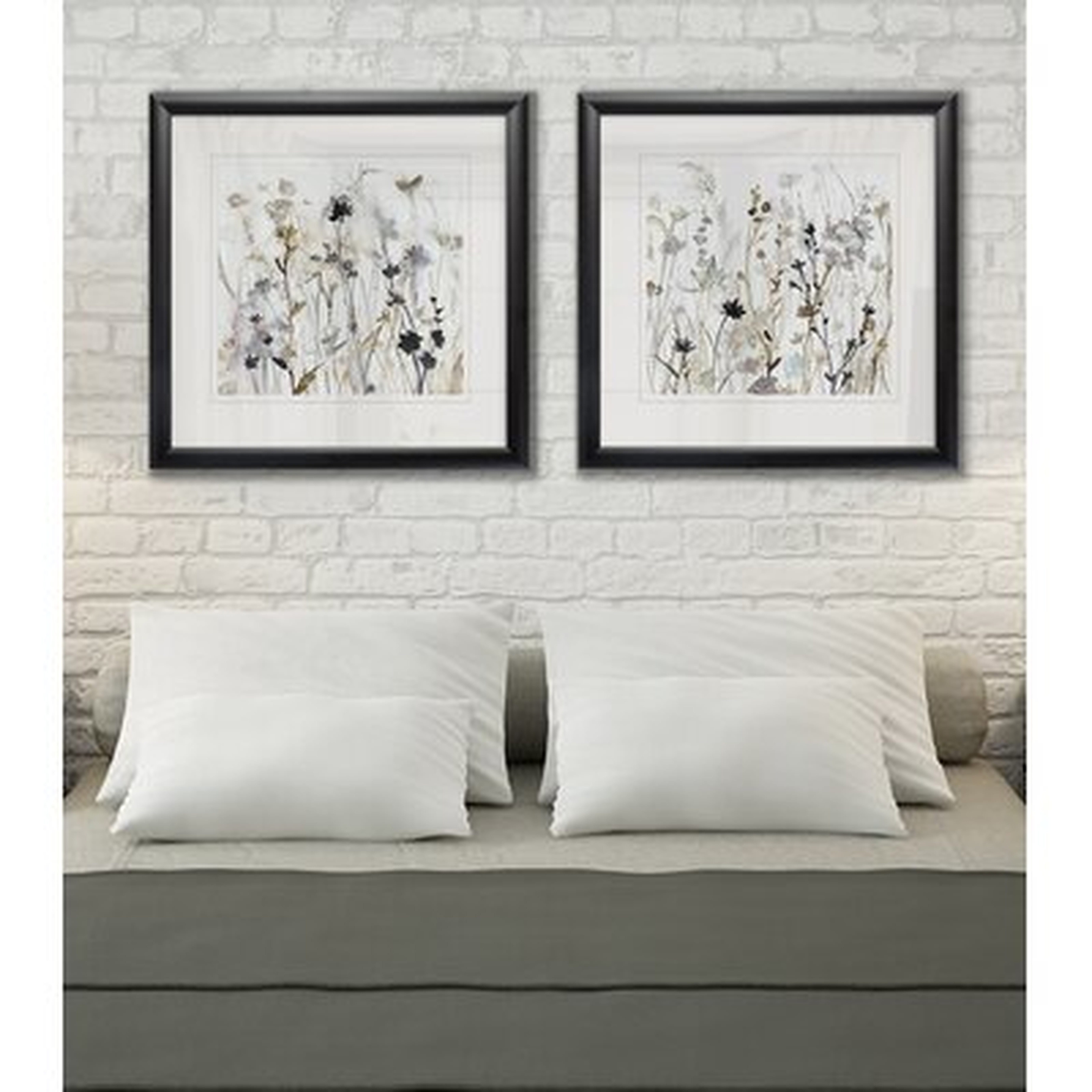 'Wildflower Mist I' 2 Piece Framed Print Set - Wayfair