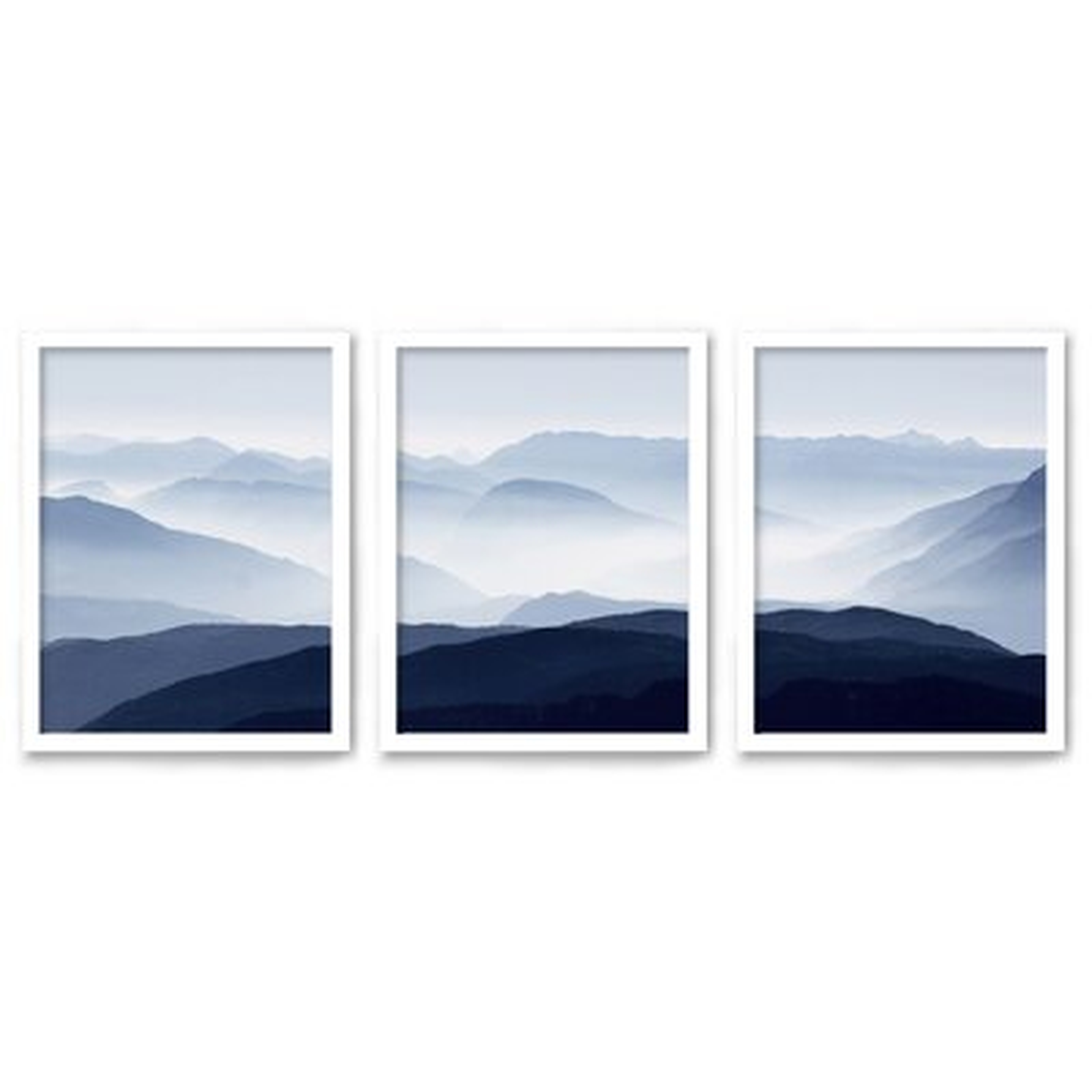 Americanflat 3 Piece Framed Triptych Panoramic Mountains By Tanya Shumkina - Wayfair