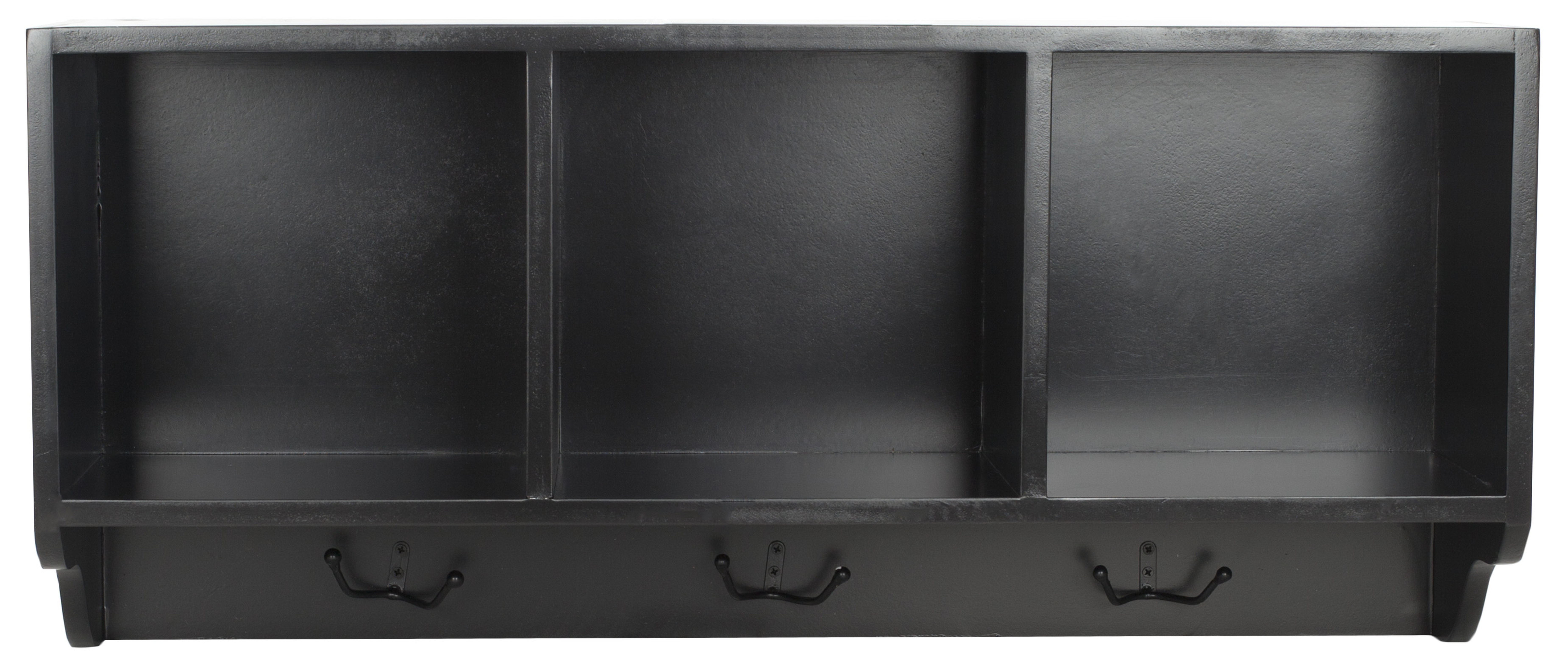 Alice Wall Shelf With Storage Compartments - Black - Safavieh - Safavieh