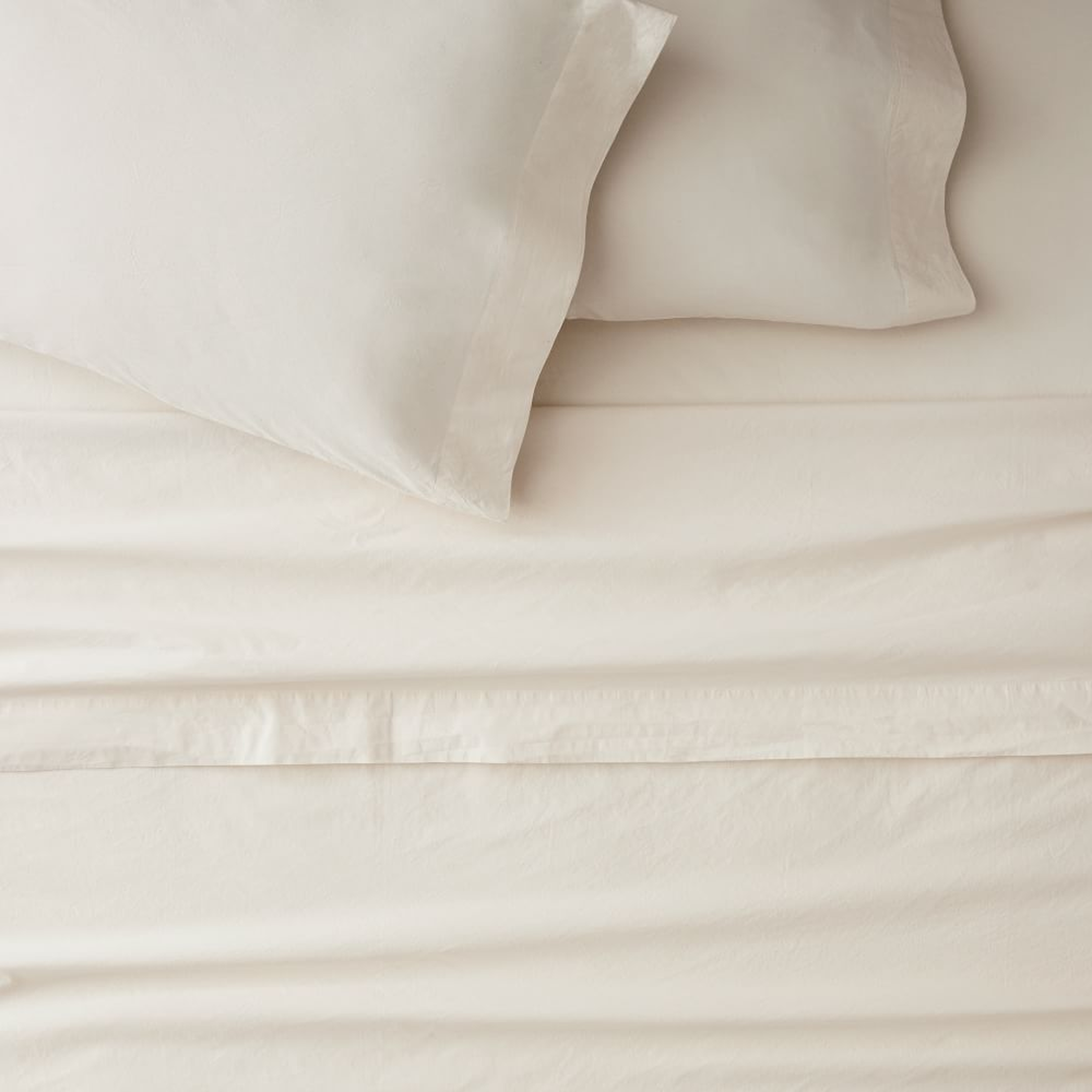 Organic Washed Cotton Sheet Set, Queen, Ivory - West Elm