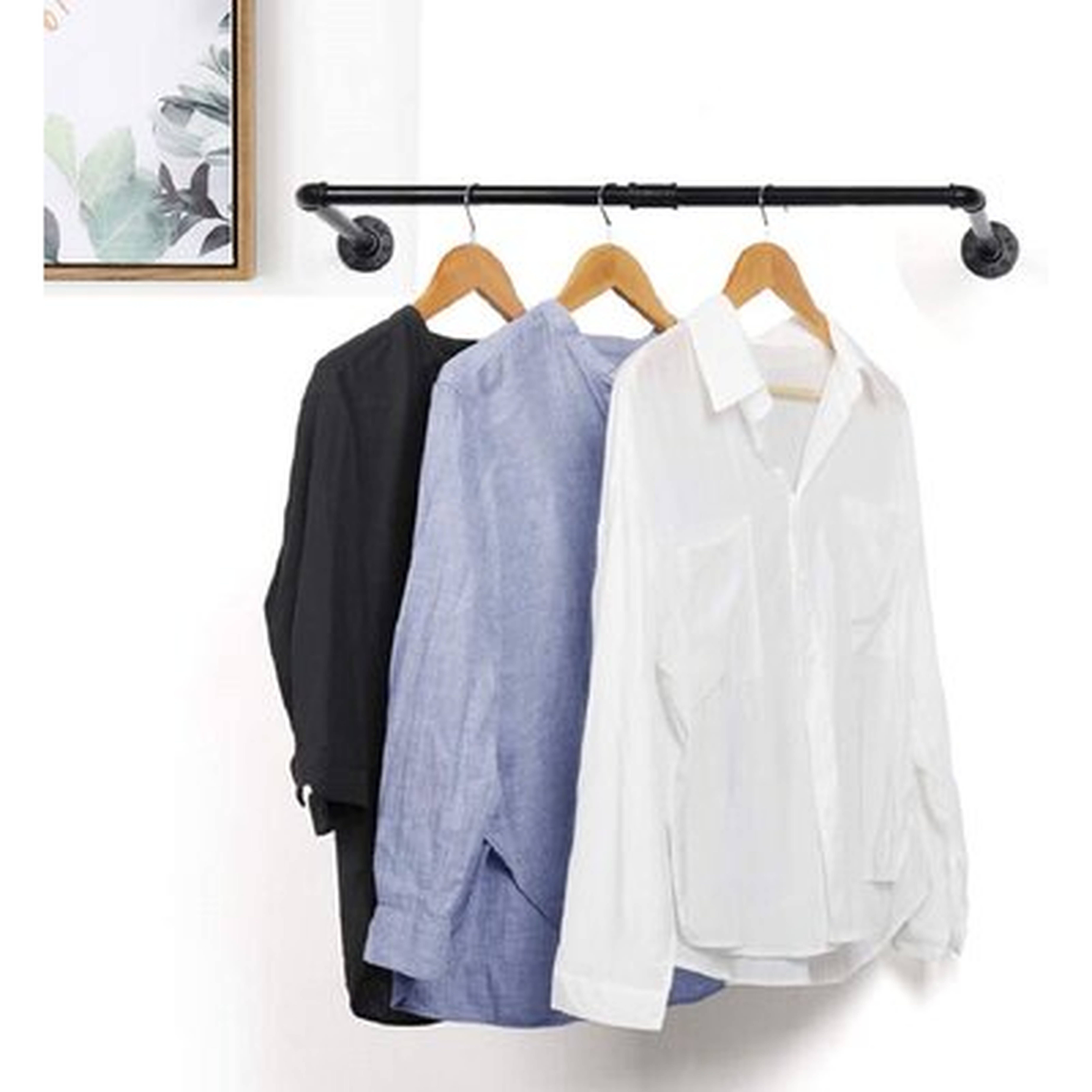Frison 32.6" W Multi-Purpose Wall Mounted Clothes Rack - Wayfair