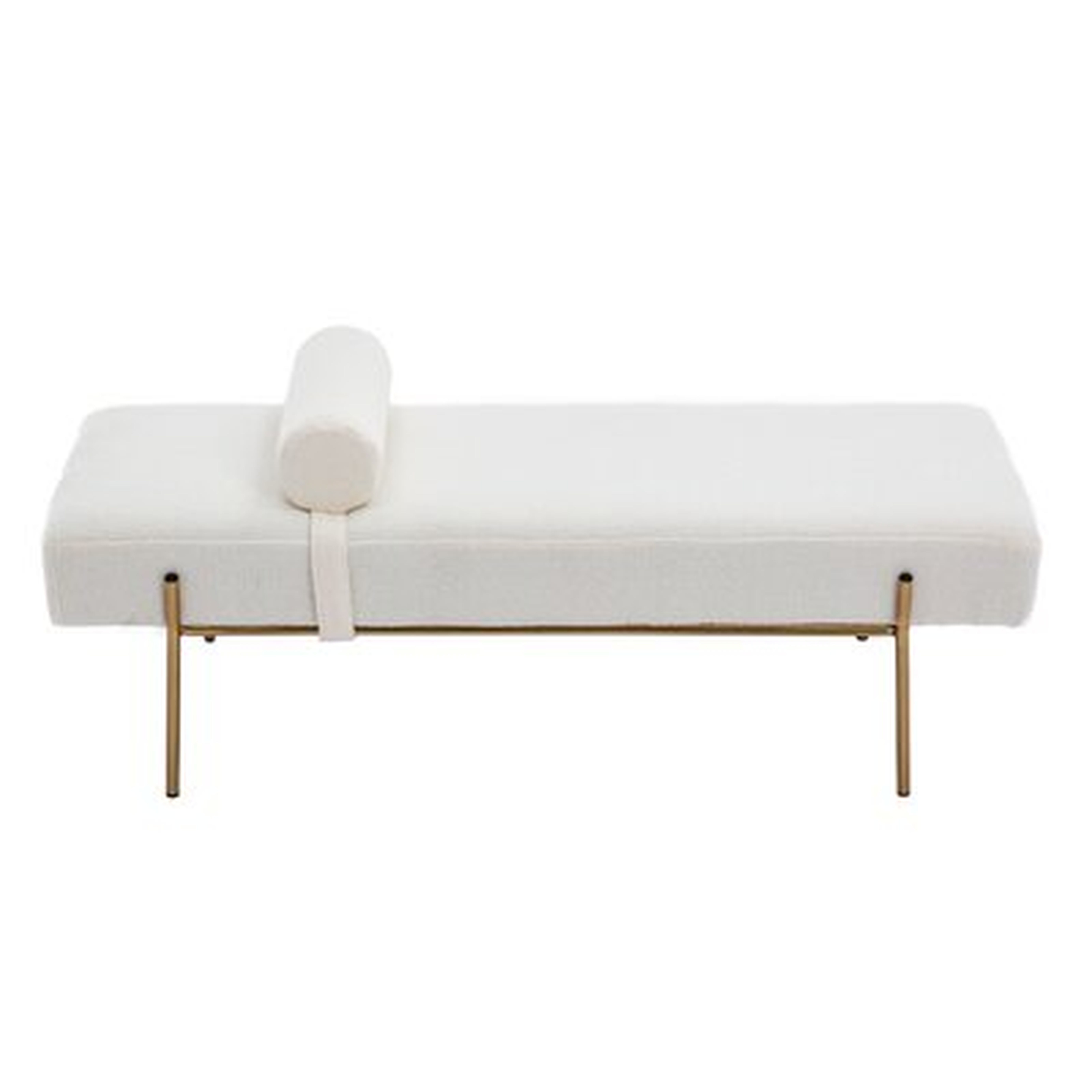 Upholstered Bench With Bolster Pillo - Wayfair