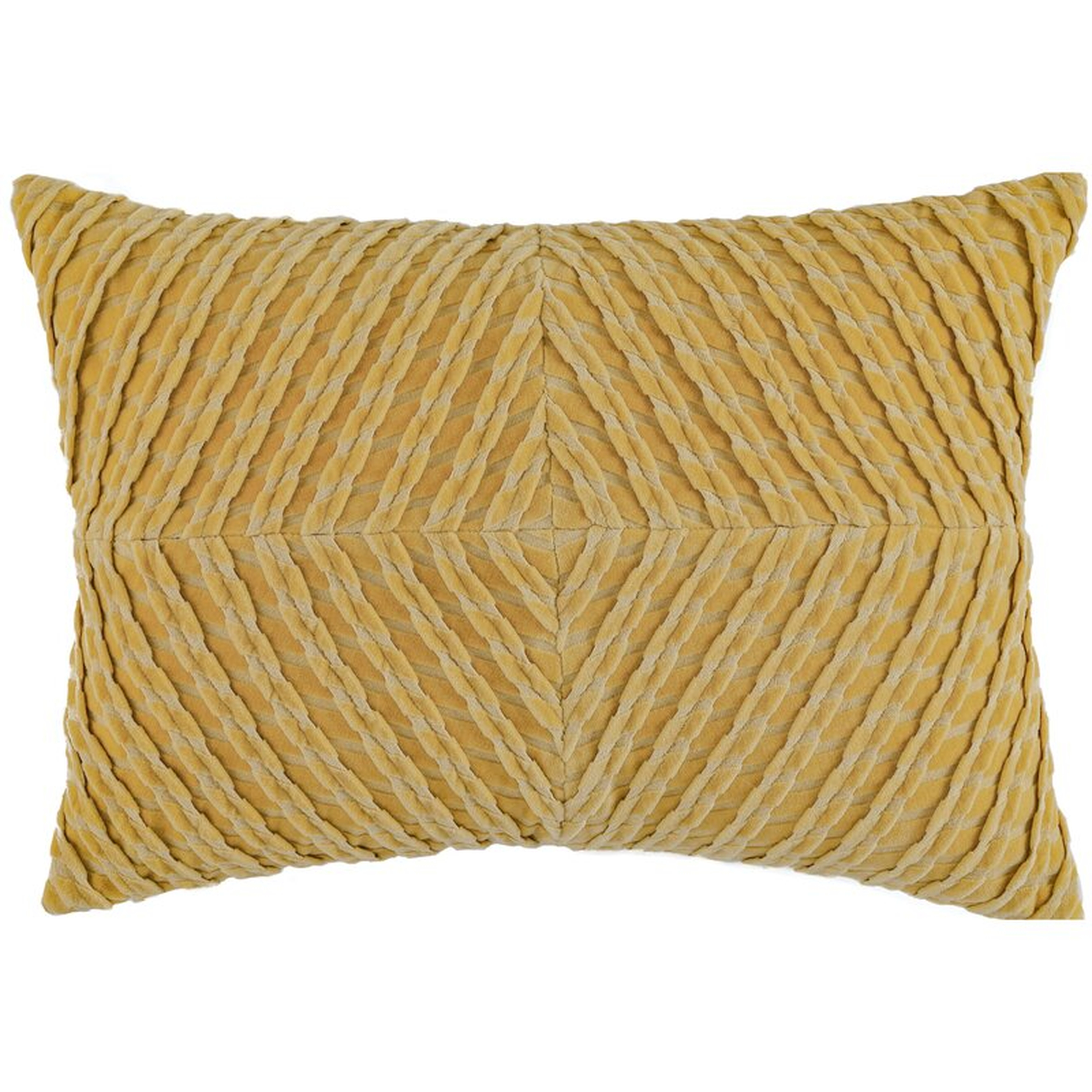 CompanyC Veronica Rectangular Velvet Pillow Cover and Insert Color: Yellow - Perigold