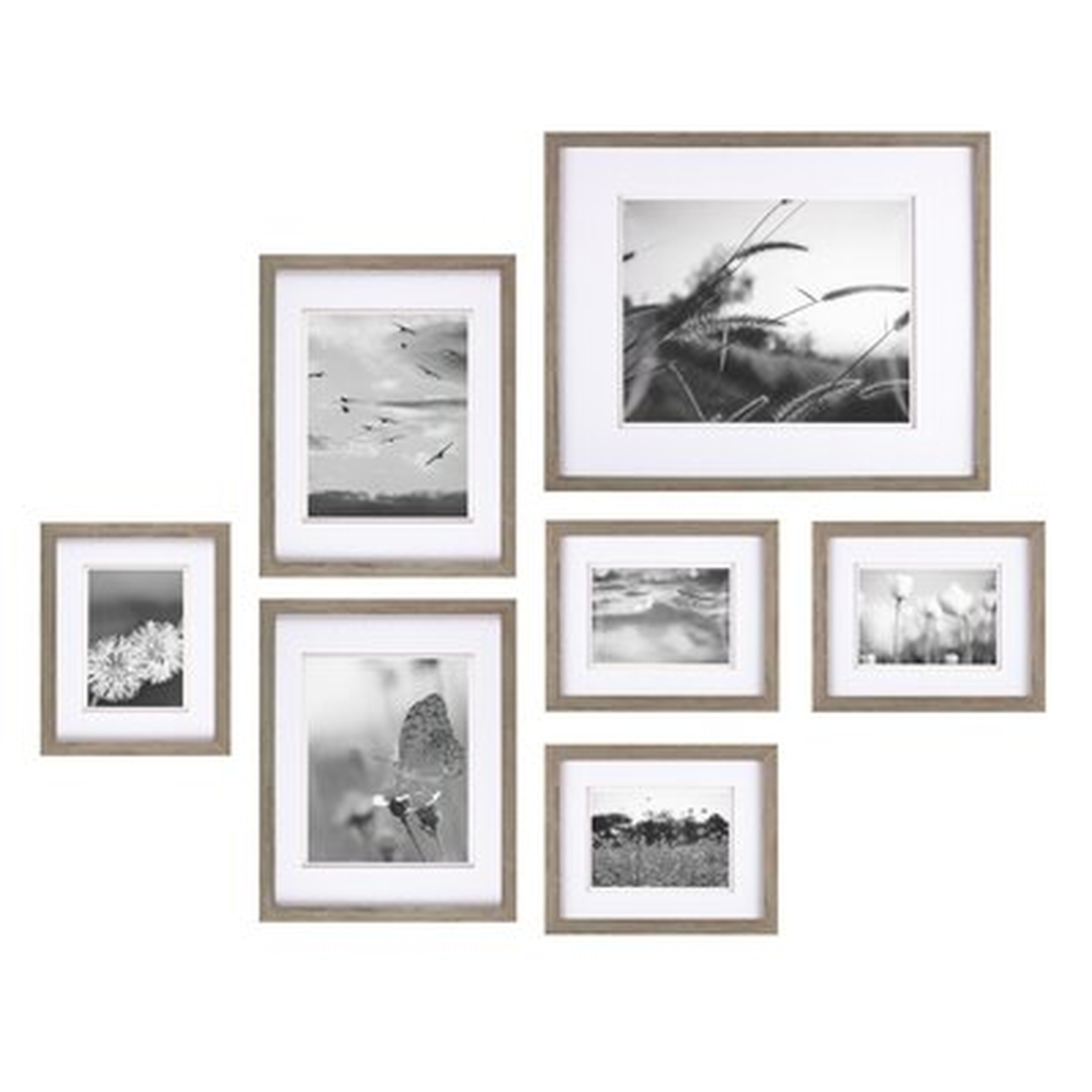 Bekah 7 Piece Matte Wood Gallery Wall Frame Set - Birch Lane