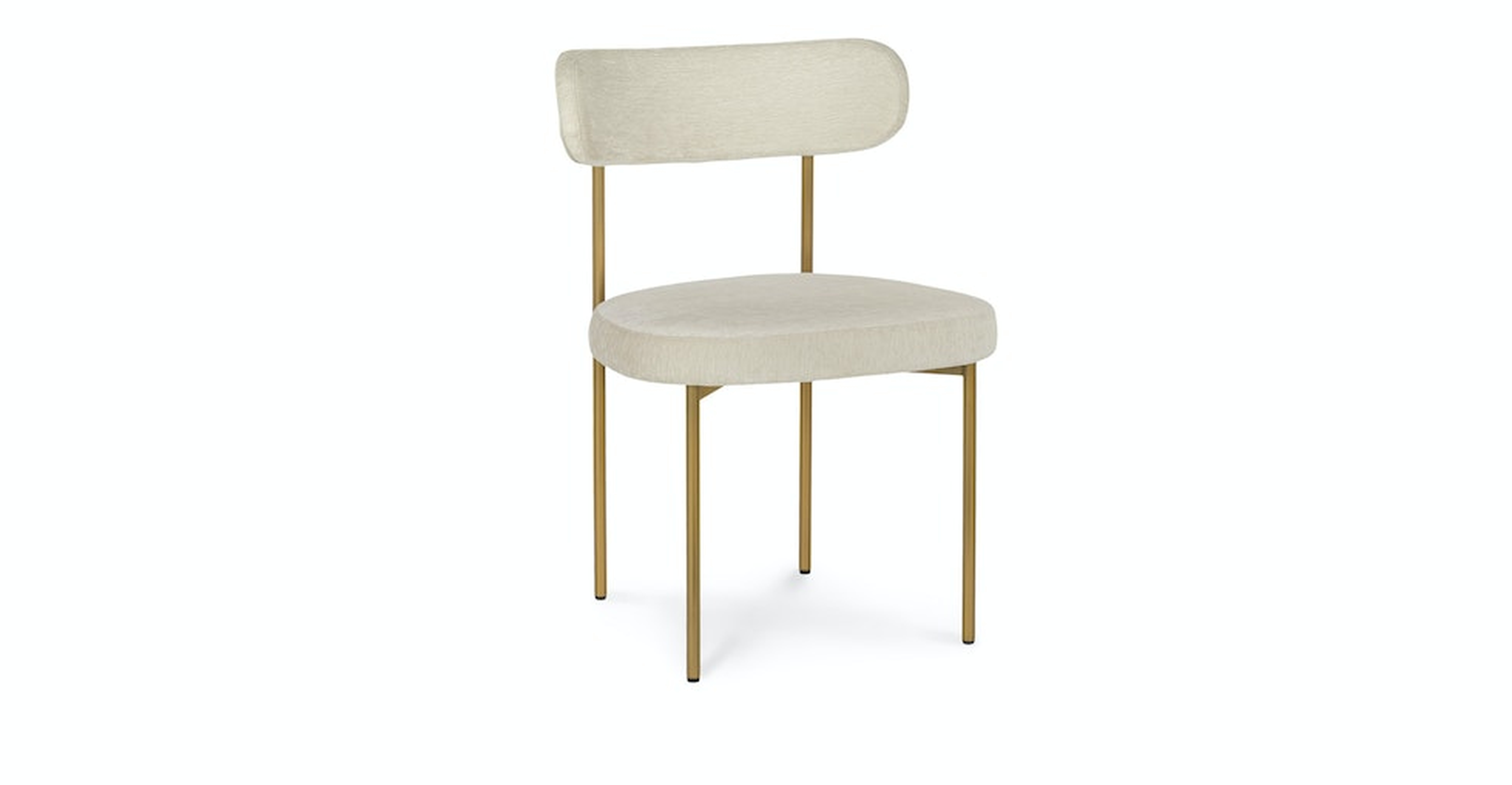 Viarsi Velvet Dining Chair - Brass and Light Melange Gray - Article