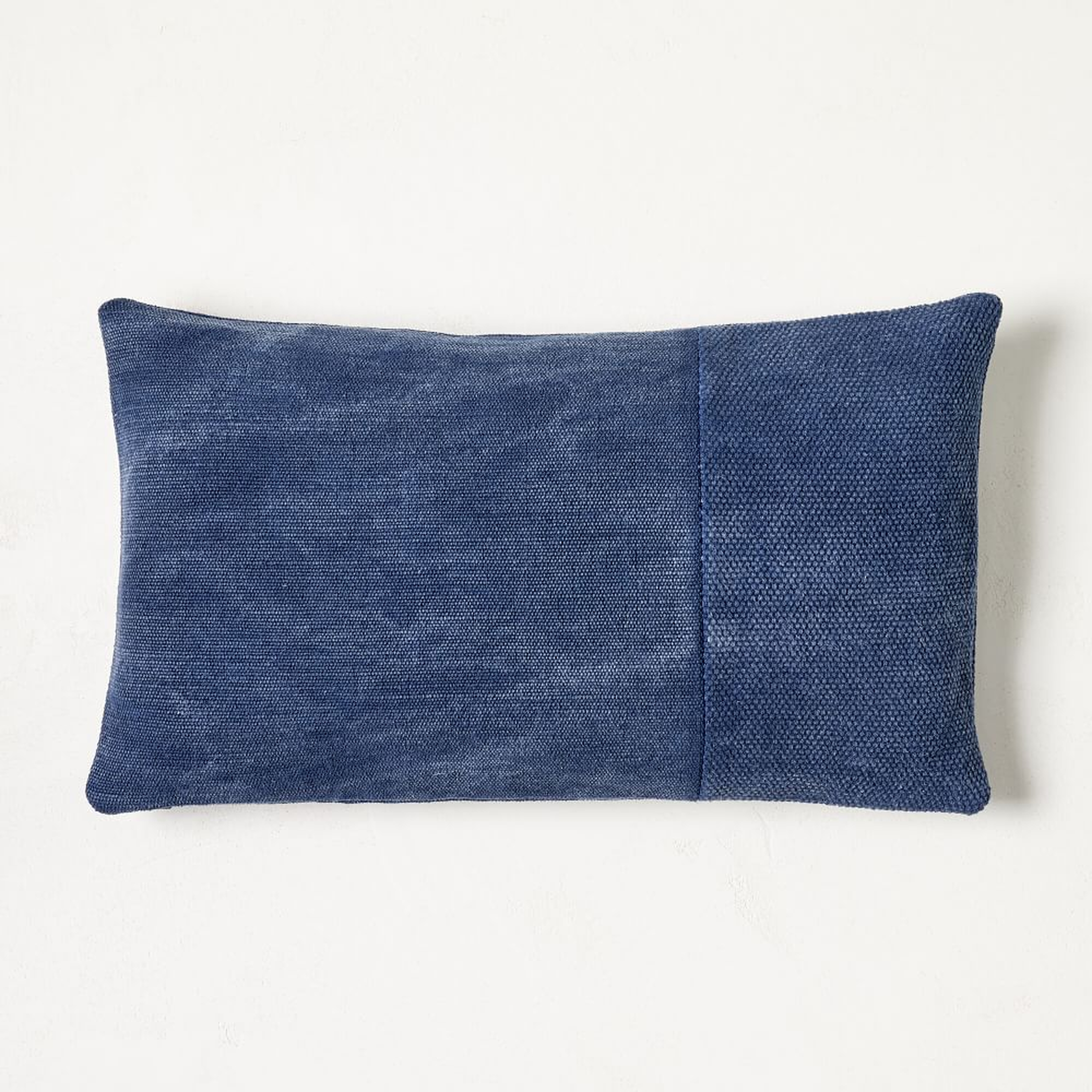 Cotton Canvas Pillow Cover, 12"x21", Midnight - West Elm