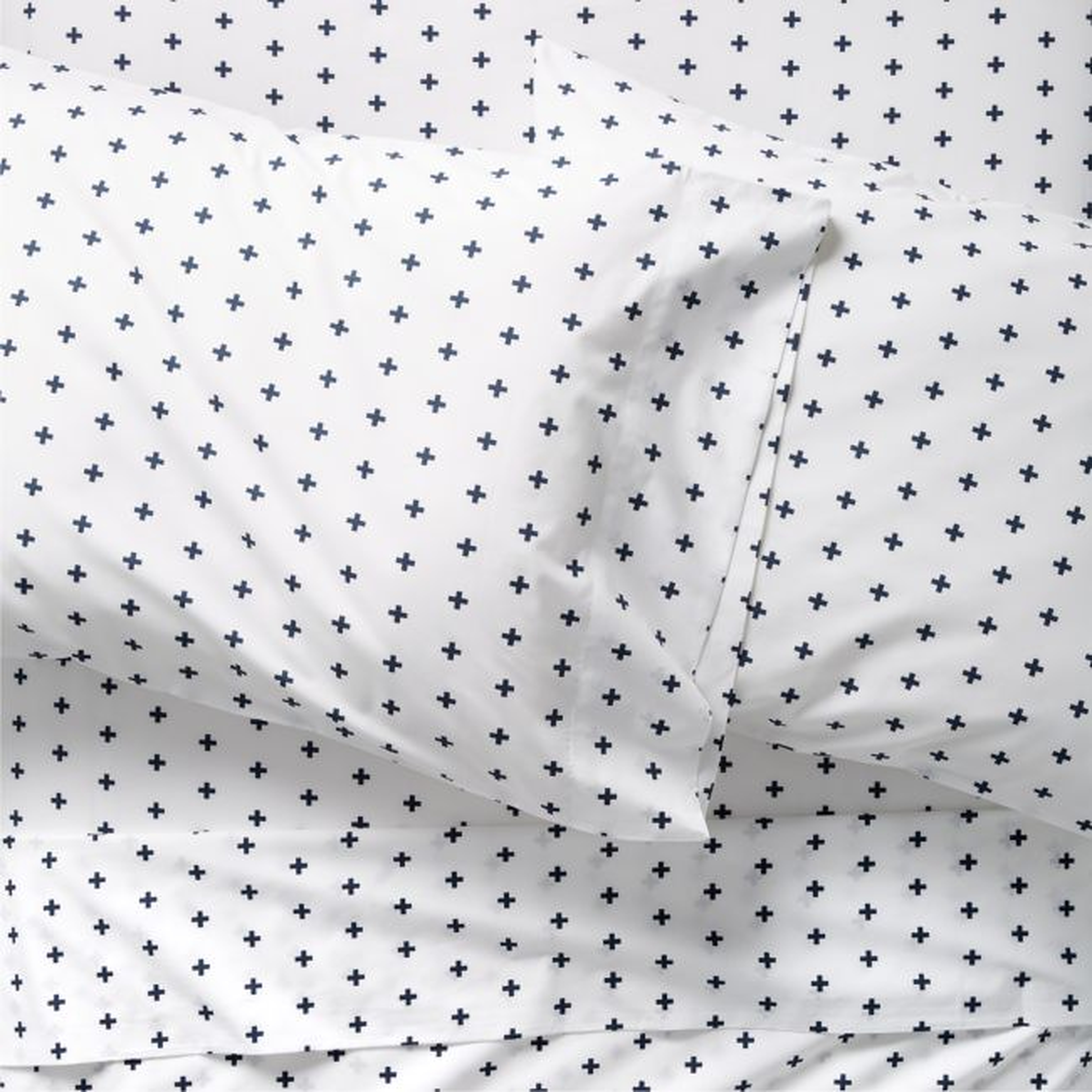 Kids Organic Indigo Plus Sign Full Sheet Set - Crate & Kids