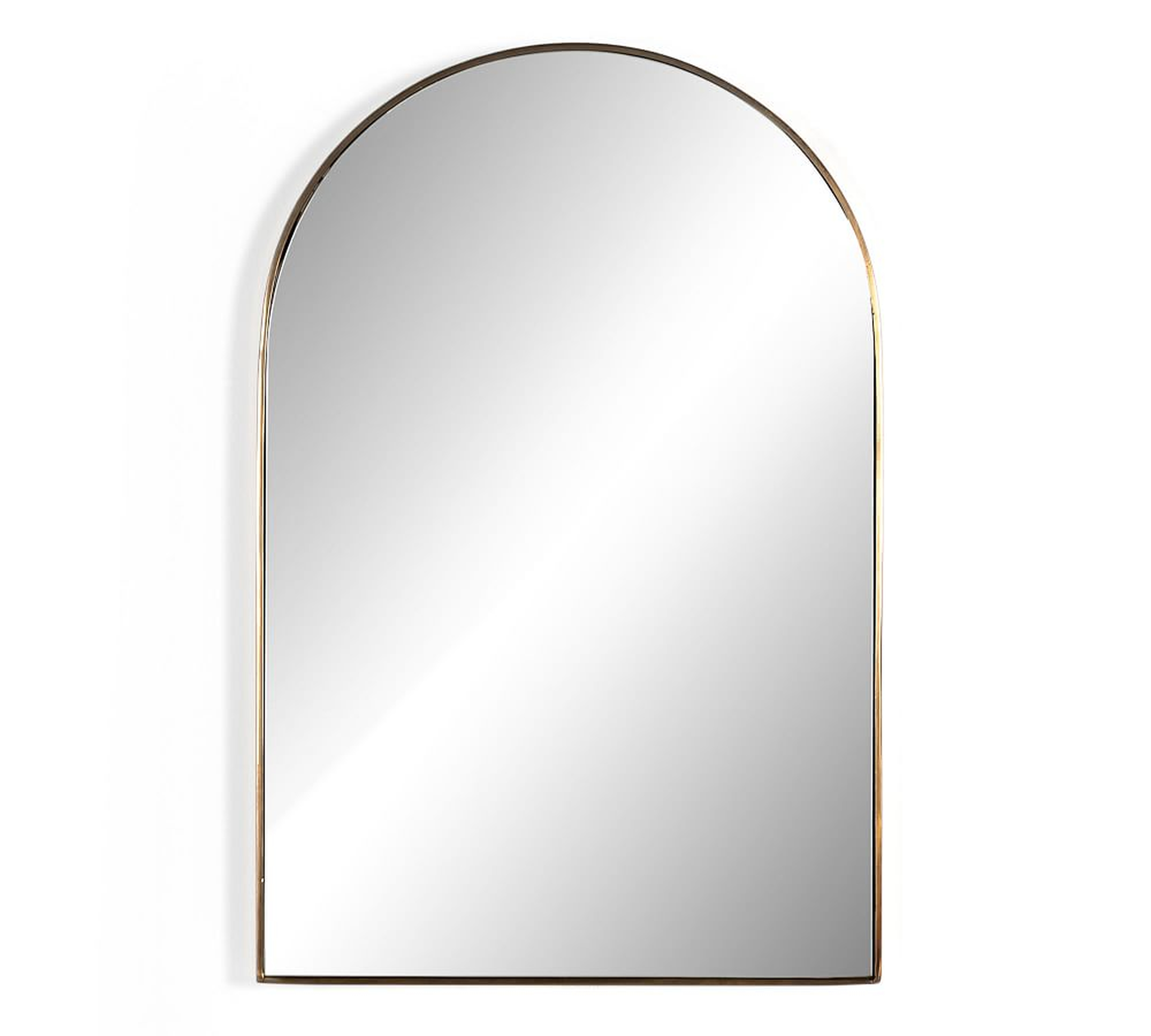 Corey Arch Wall Mirror, 21"W x 32"H, Brass - Pottery Barn