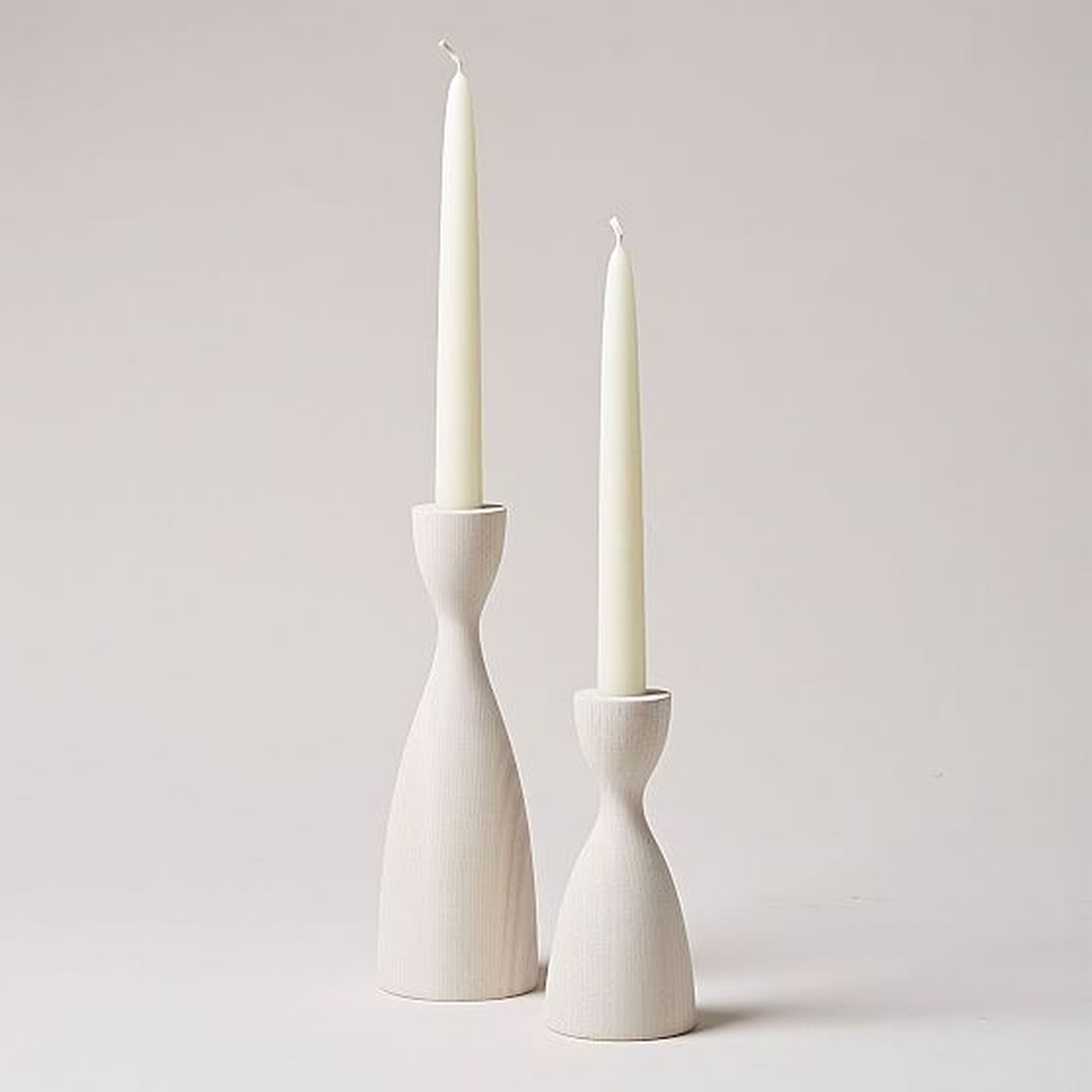 Pantry Candlestick, Small, White - West Elm