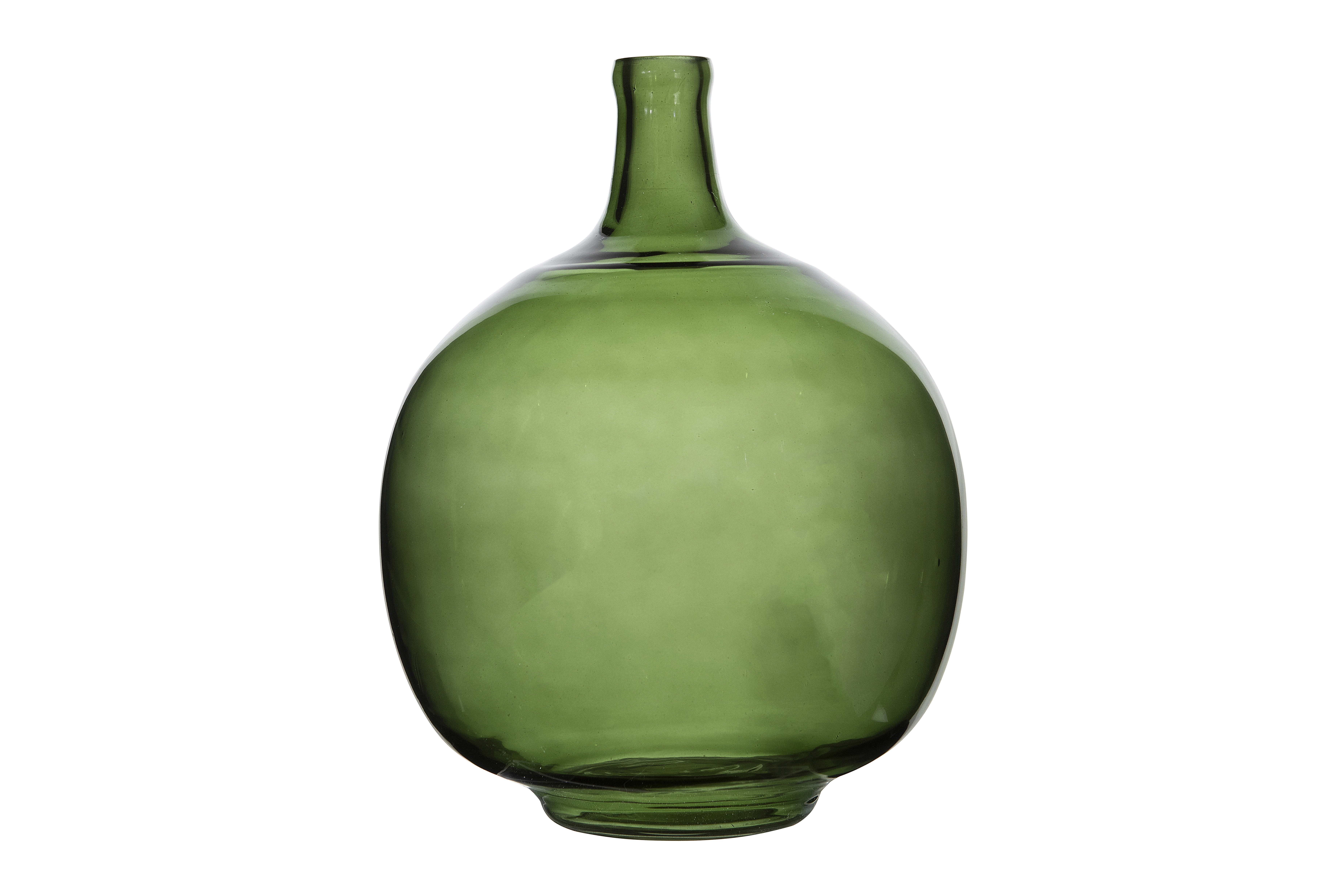Vintage Reproduction Transparent Green Glass Bottle - Creative Co-Op