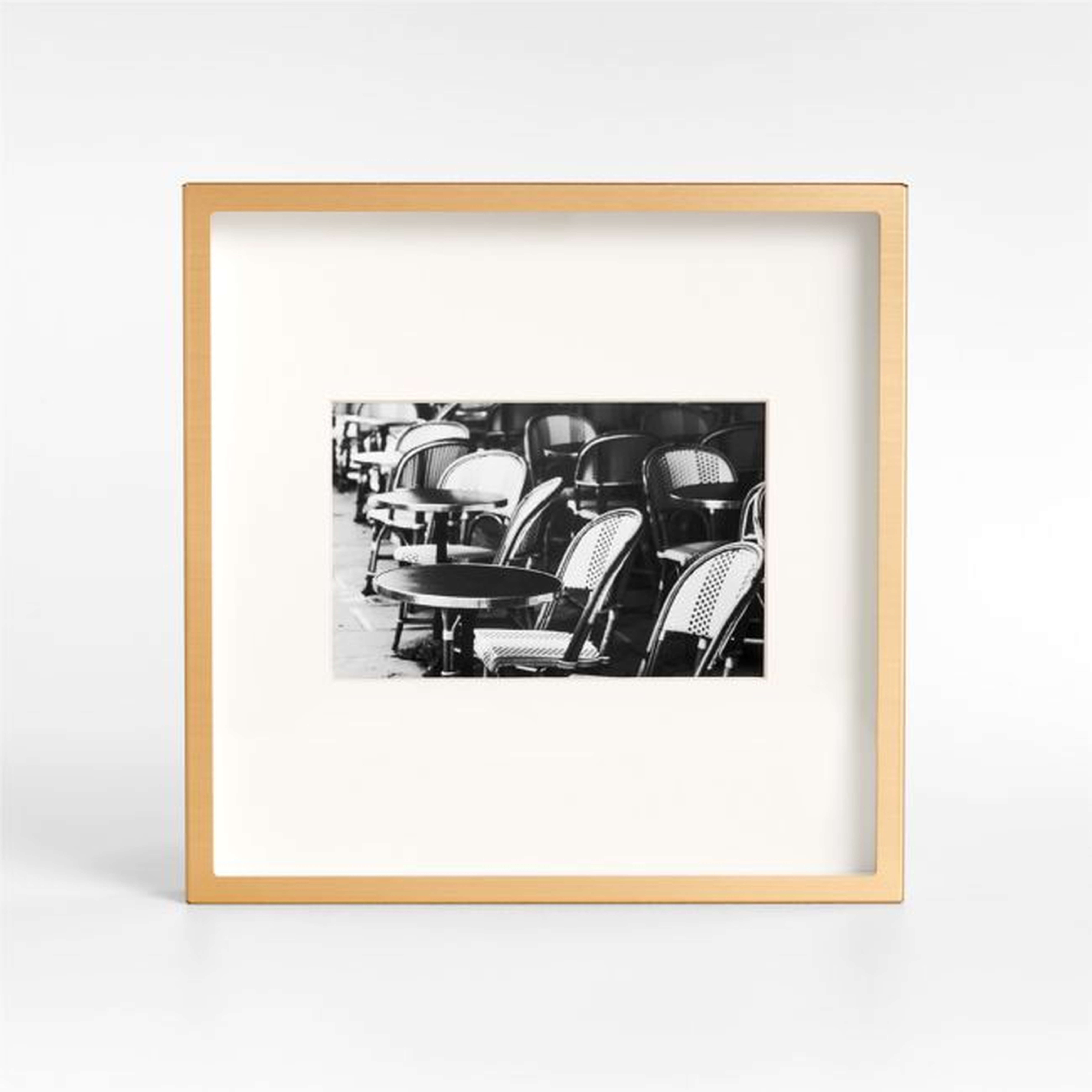 Brushed Brass 4x6 Picture Frame - Crate and Barrel
