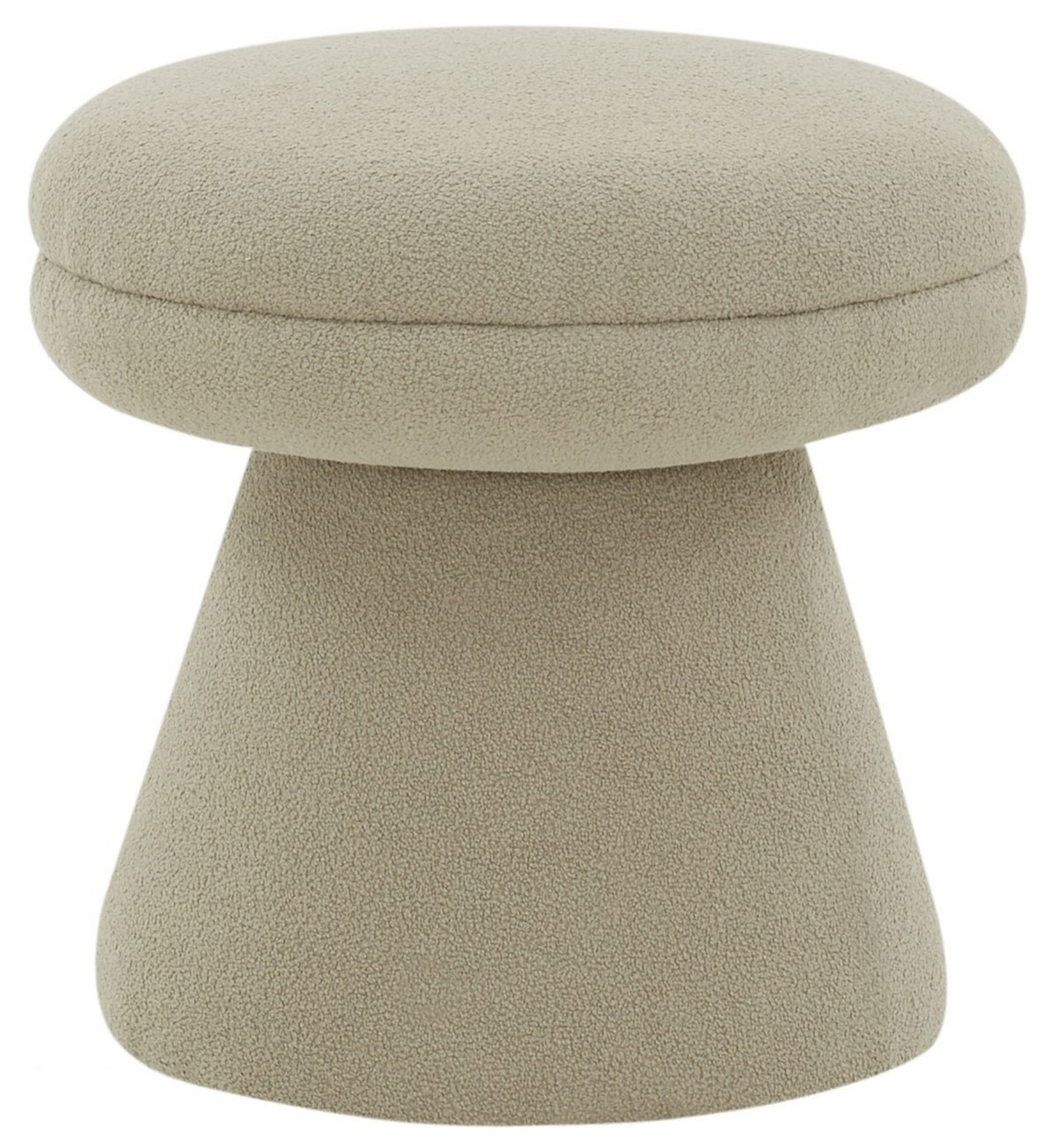 Gisella Boucle Ottoman - Light Brown - Safavieh Couture