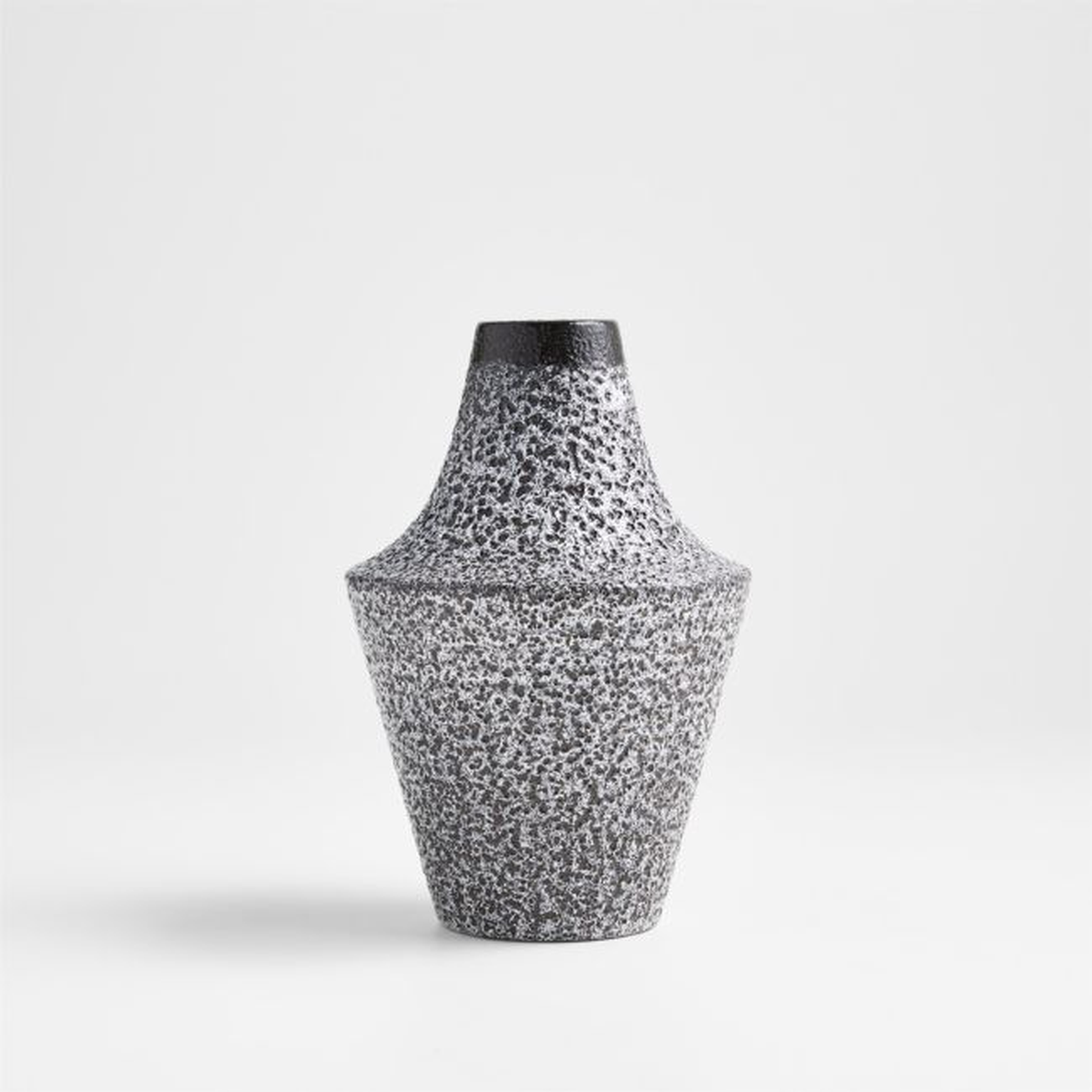 Ema Ceramic Vase, Black - Crate and Barrel