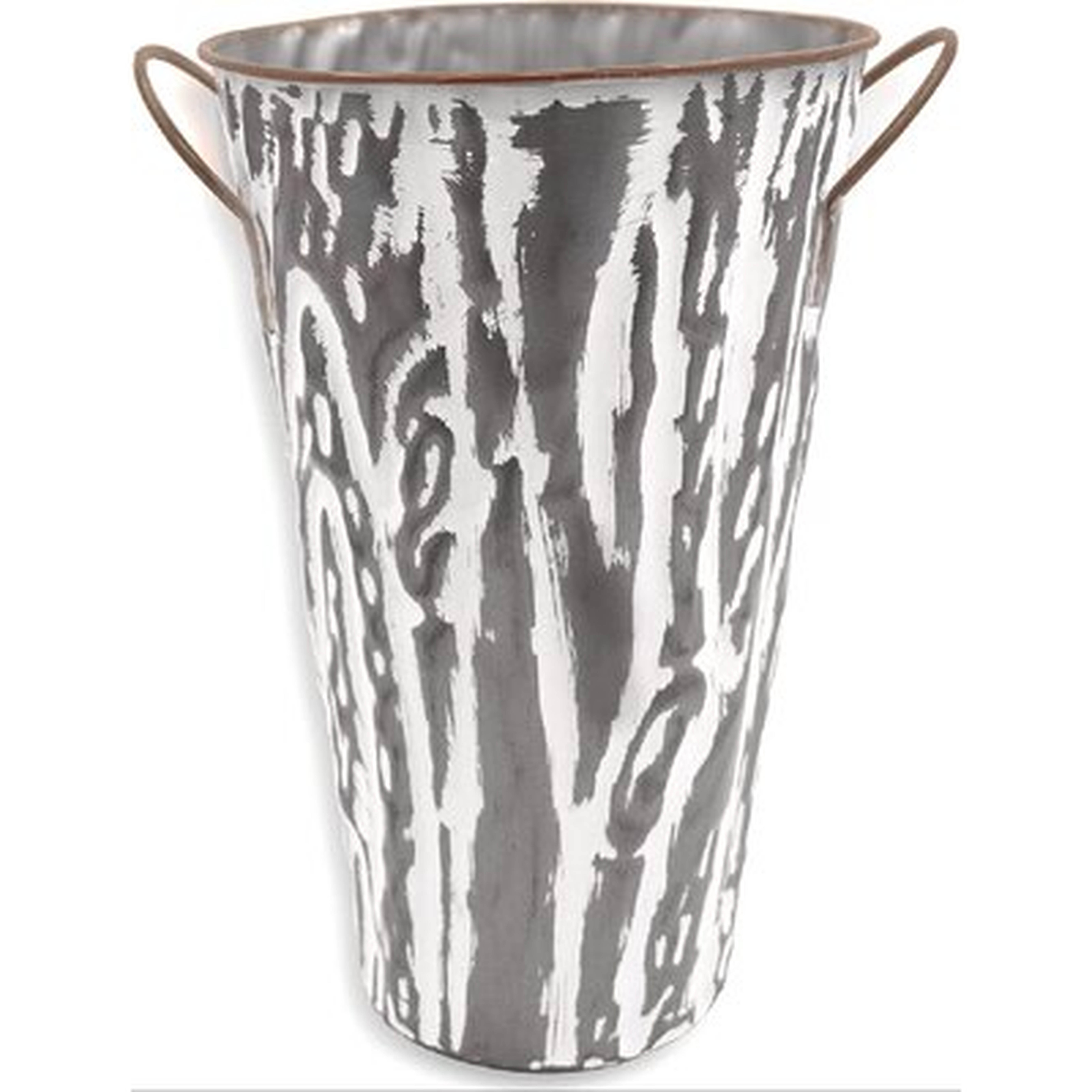 Rustic Decorative Floor Vase French Flower Bucket Pots - Wayfair