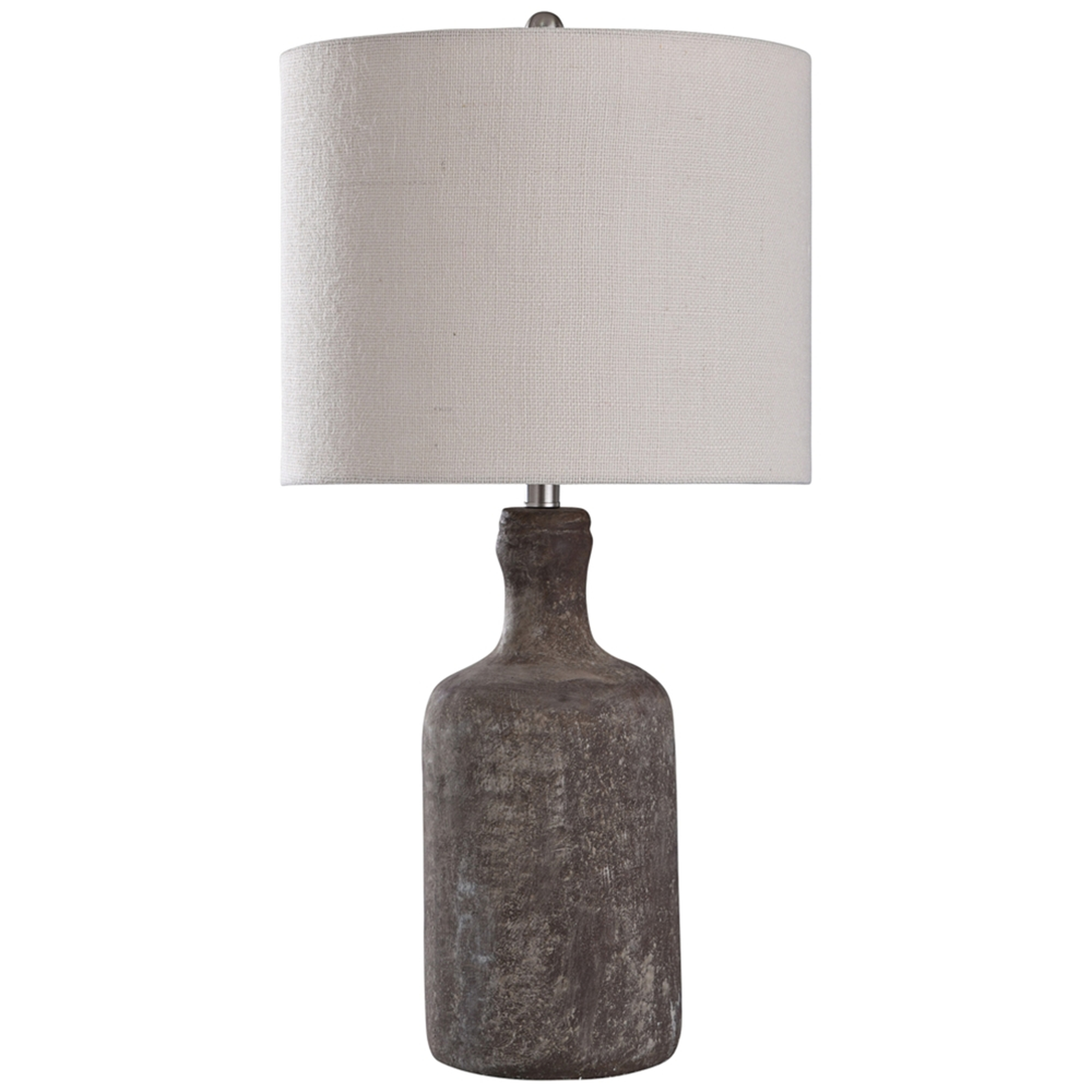 Olney Multi-Color Dark Gray Concrete Bottle Table Lamp - Lamps Plus