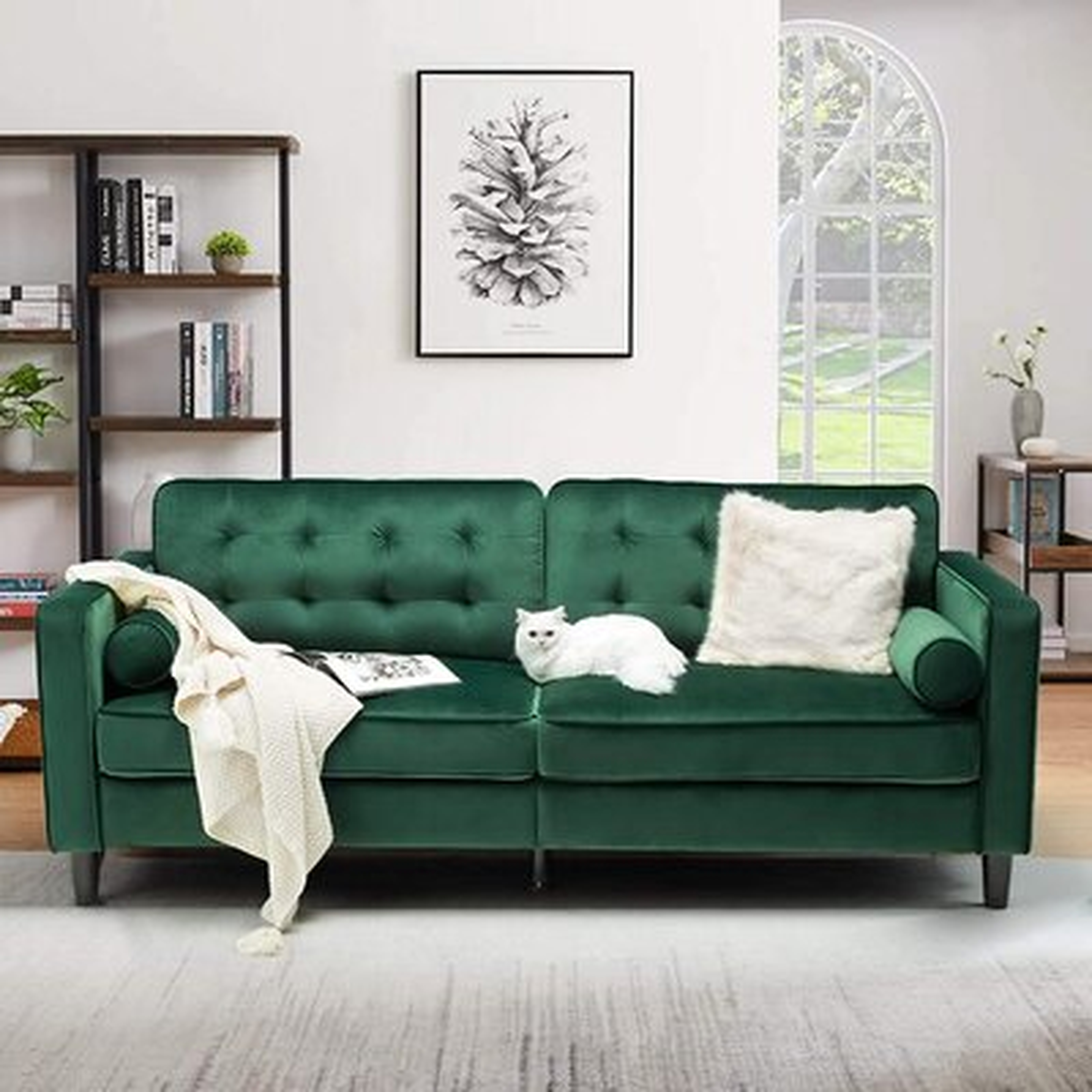 84.2"Mid-Century Sofa Couch - Wayfair