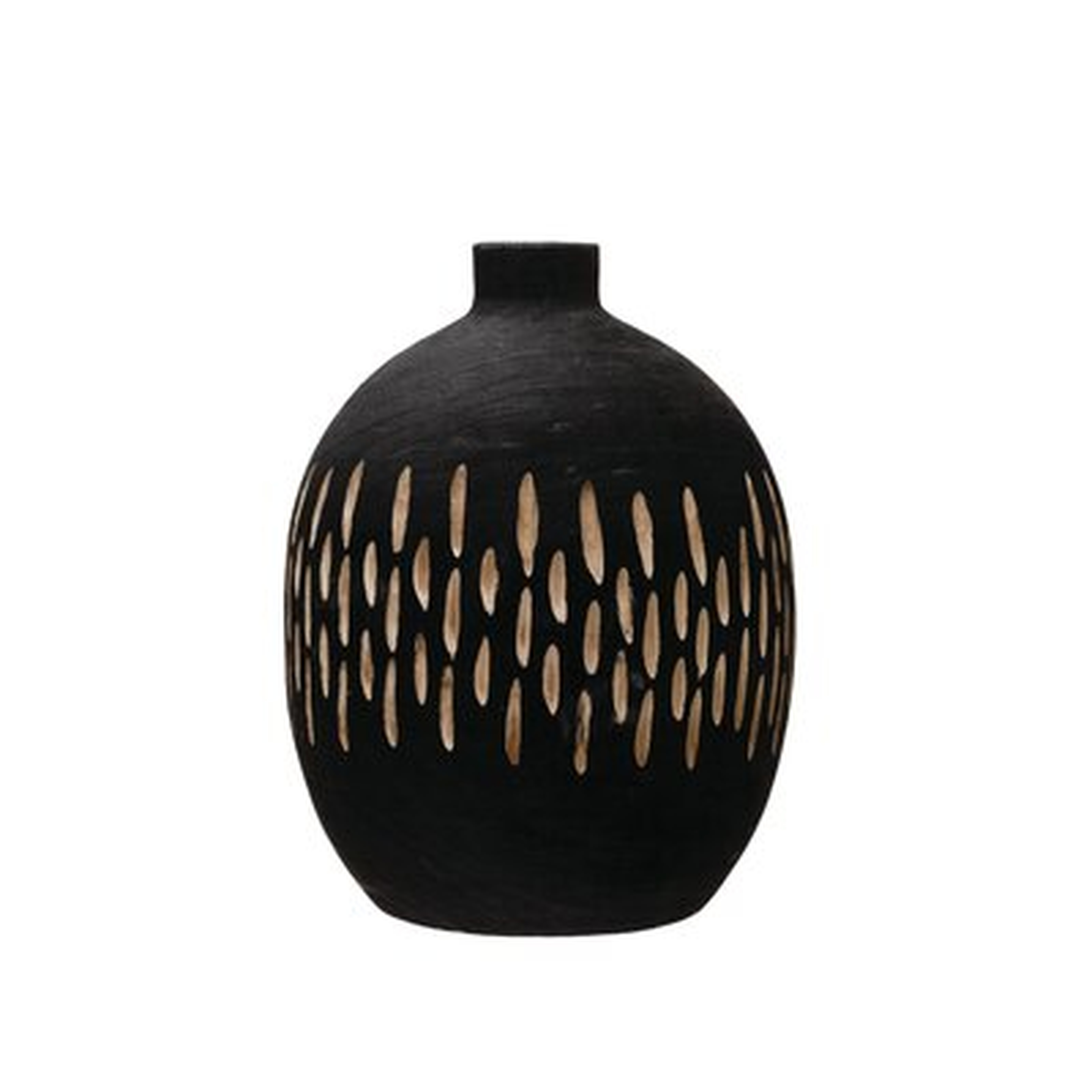 Black 16'' Glass Table Vase - Wayfair