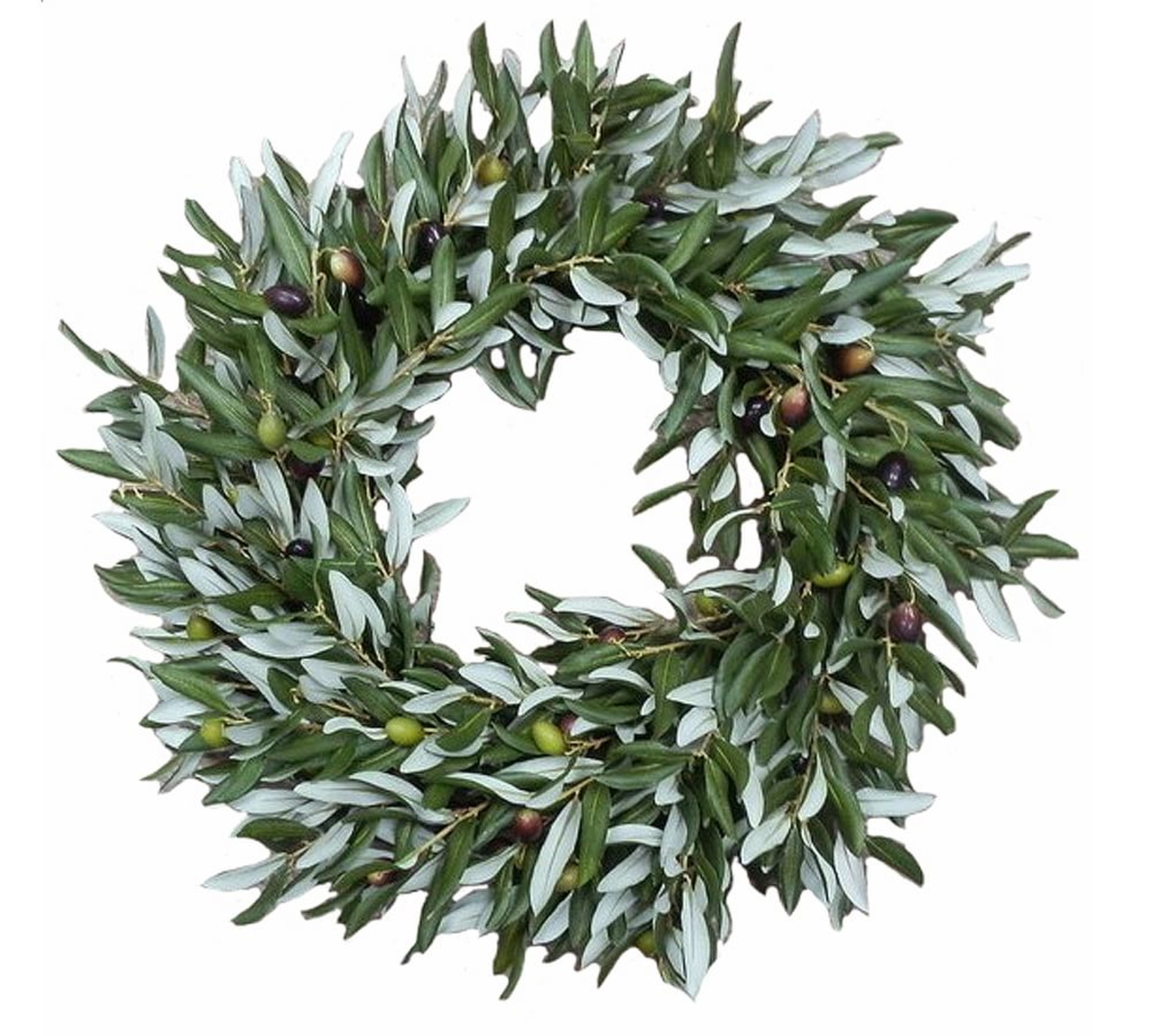 Faux Olive Wreath, 24" - Pottery Barn
