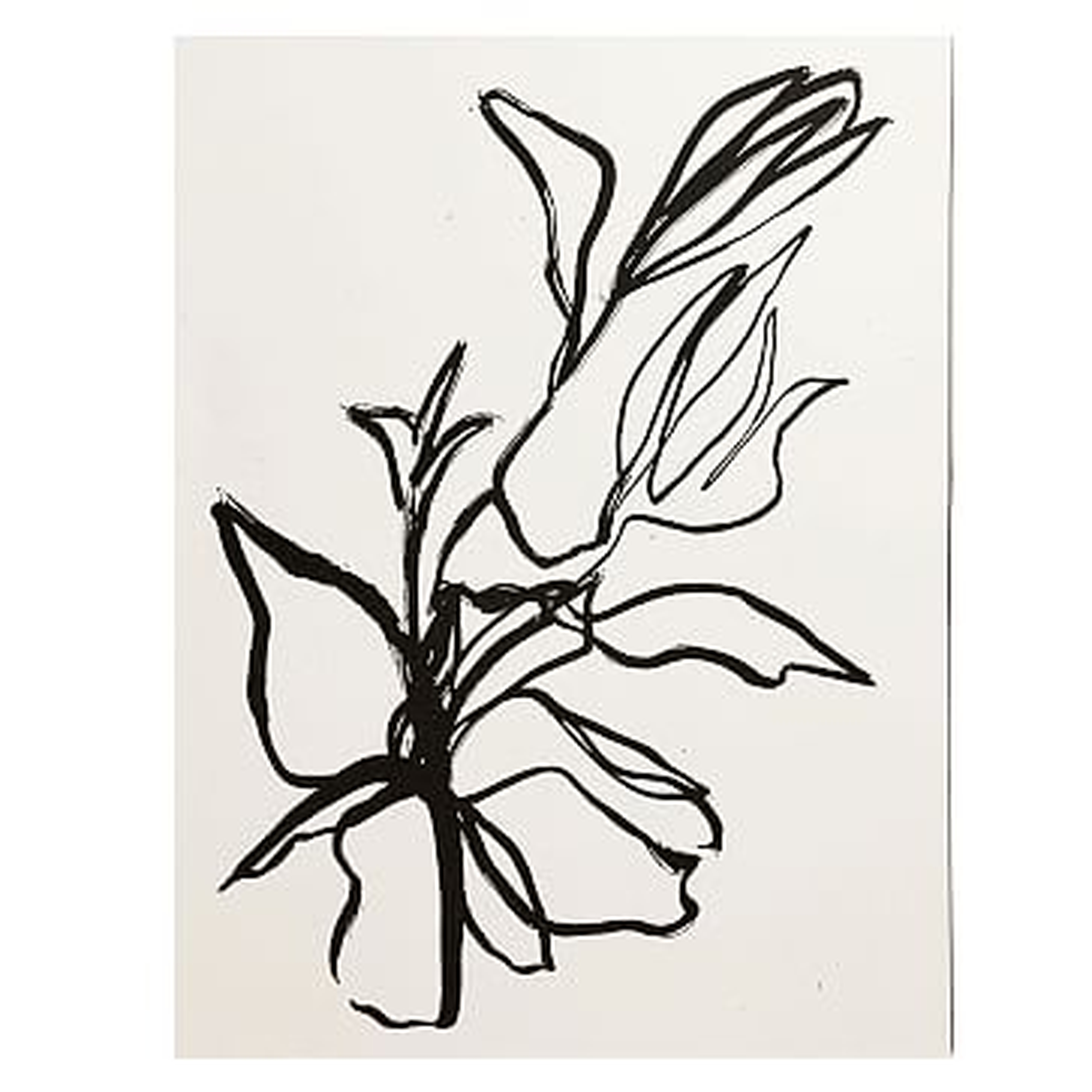 Wilde House Flora Art Print Black Frame With Mat Beach 11X14 - West Elm
