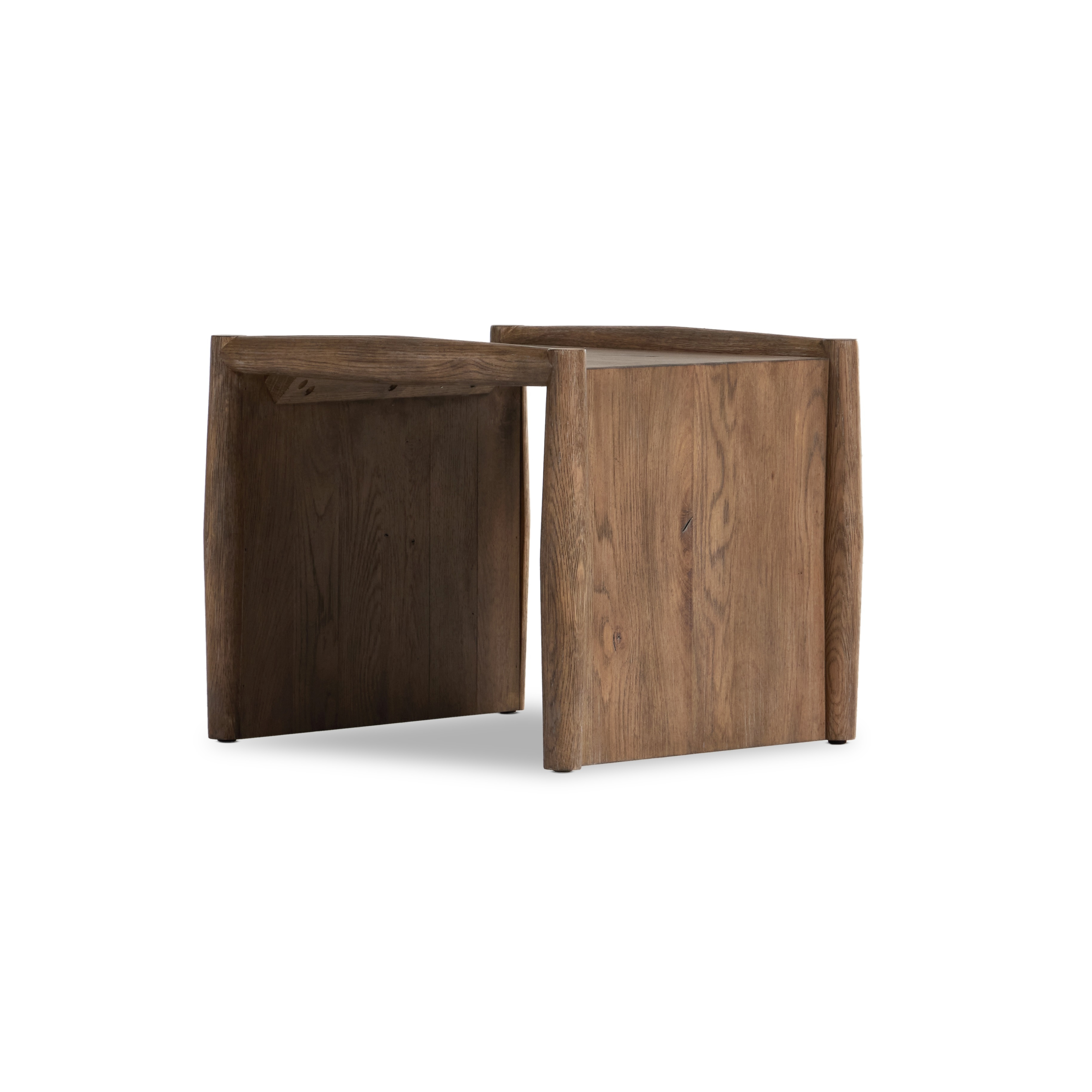 Glenview End Table-Weathered Oak - Four Hands
