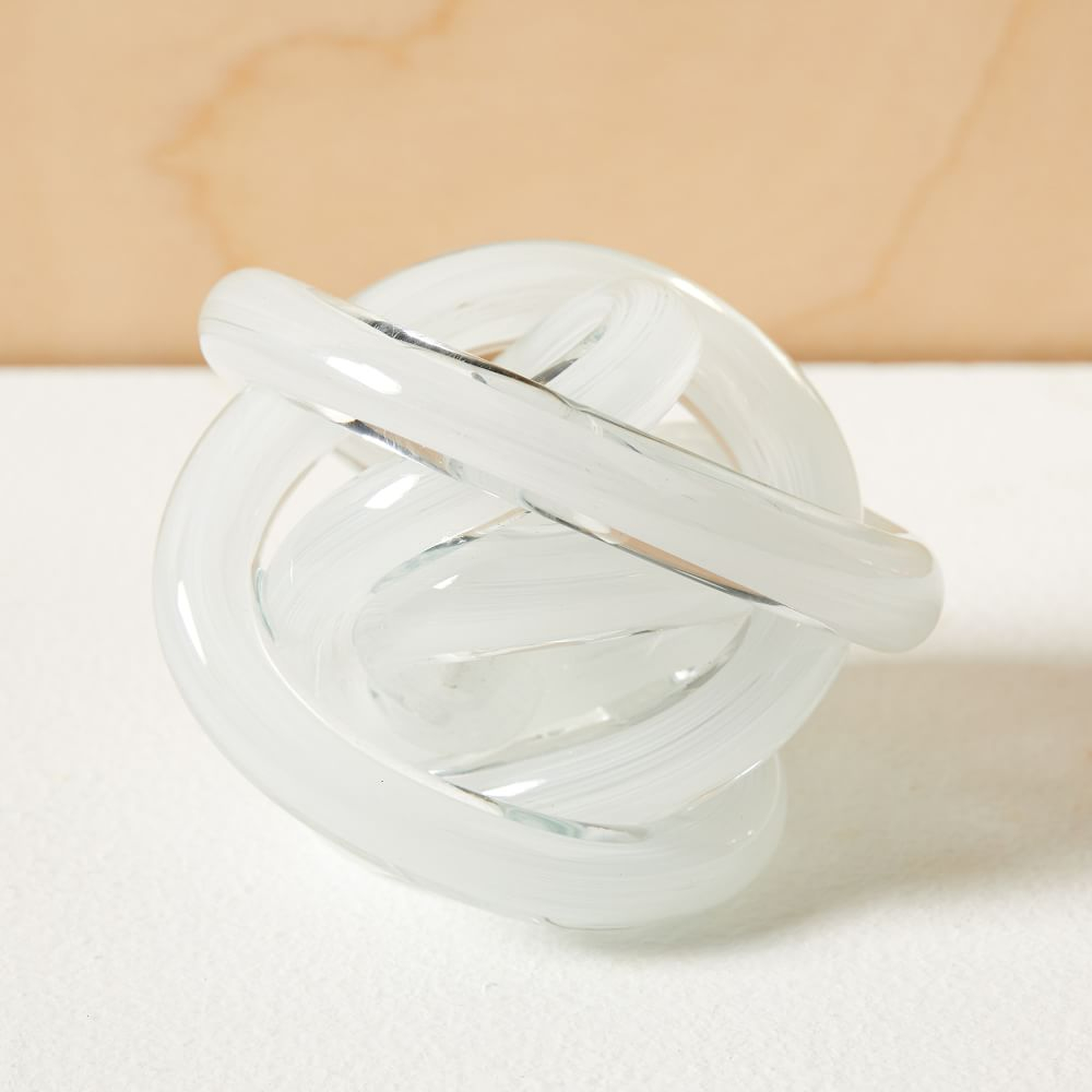 Glass Knots, Small, White - West Elm